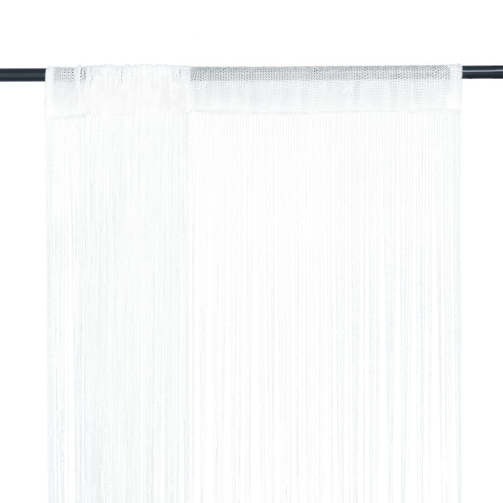 Vorhang Fadenvorhänge 2 furnicato, Weiß, cm 250 x (2 St) 140 Stk