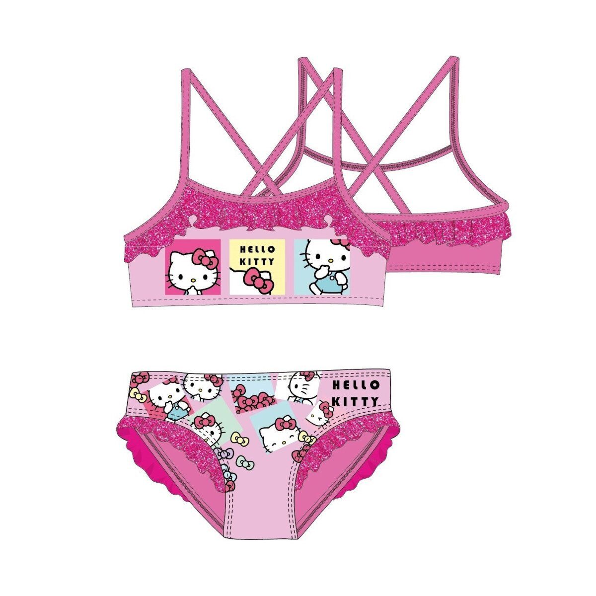 Hello Kitty Schwimmanzug Hello Kitty Badeanzug – Bows Design 3/4 Jahre