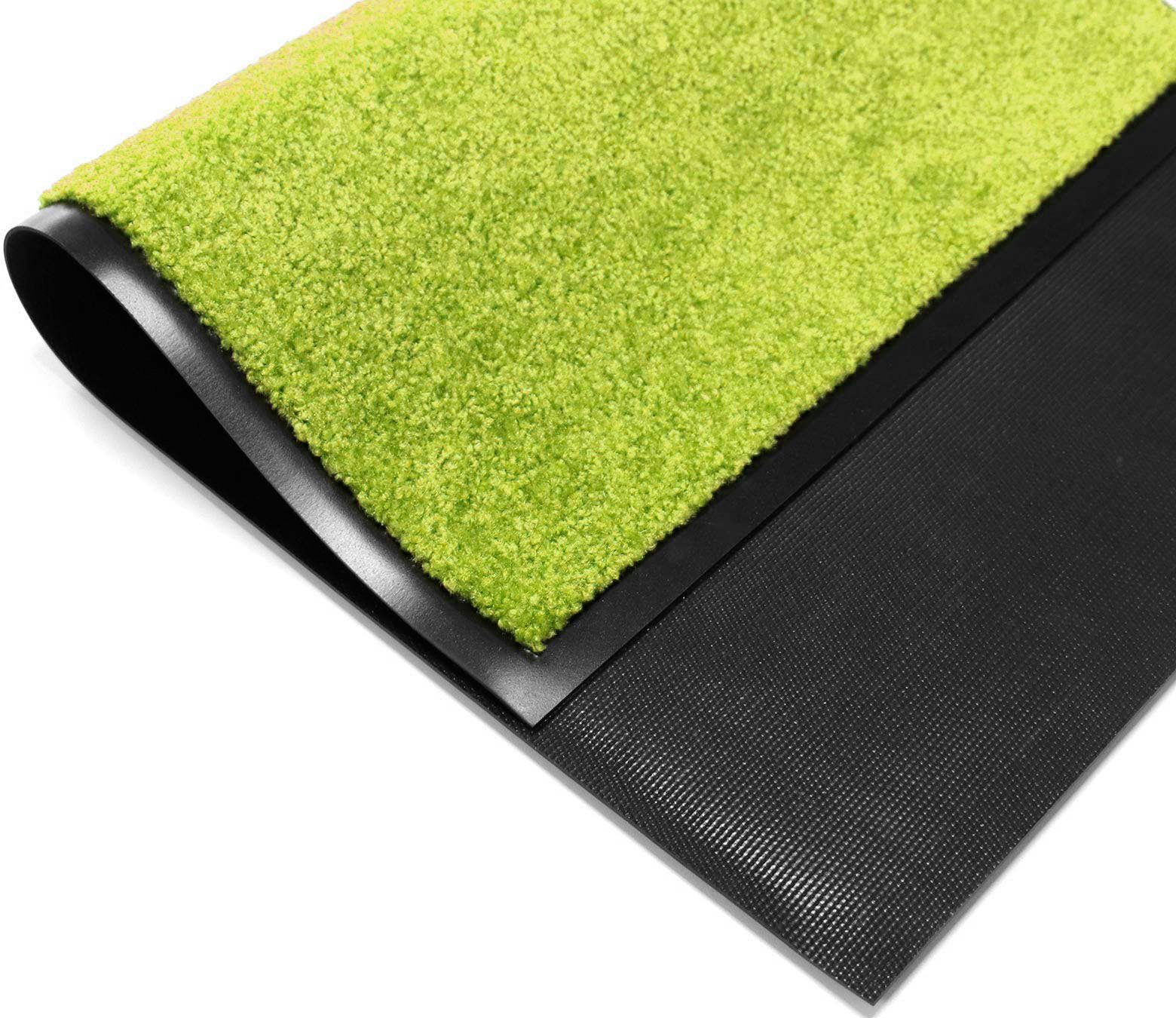 rechteckig, in grün Schmutzfangmatte Primaflor-Ideen CLEAN mm, 8 UV-beständig, Uni-Farben, Textil, Fußmatte PRO, waschbar Schmutzfangmatte, Höhe:
