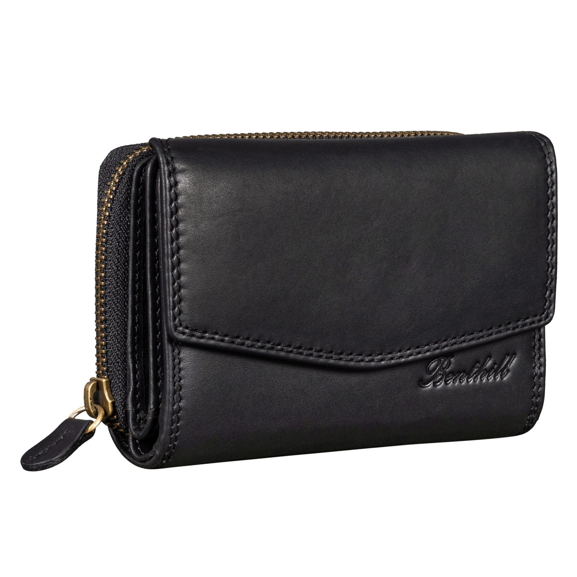 Benthill Geldbörse Damen Portemonnaie Echt Leder RFID Vintage Portmonee Gel günstig online kaufen