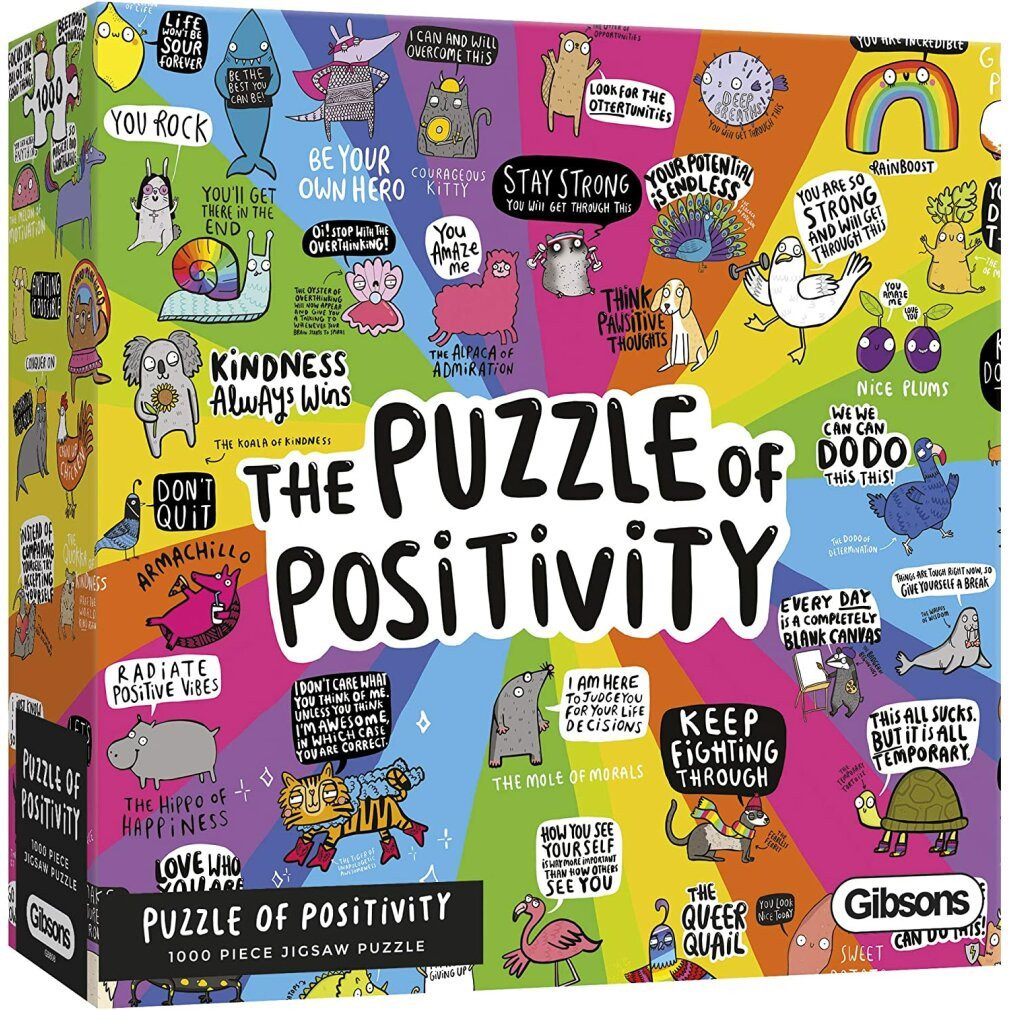 GIBSONS Puzzle Positives Denken Puzzle 1000 Teile, Puzzleteile