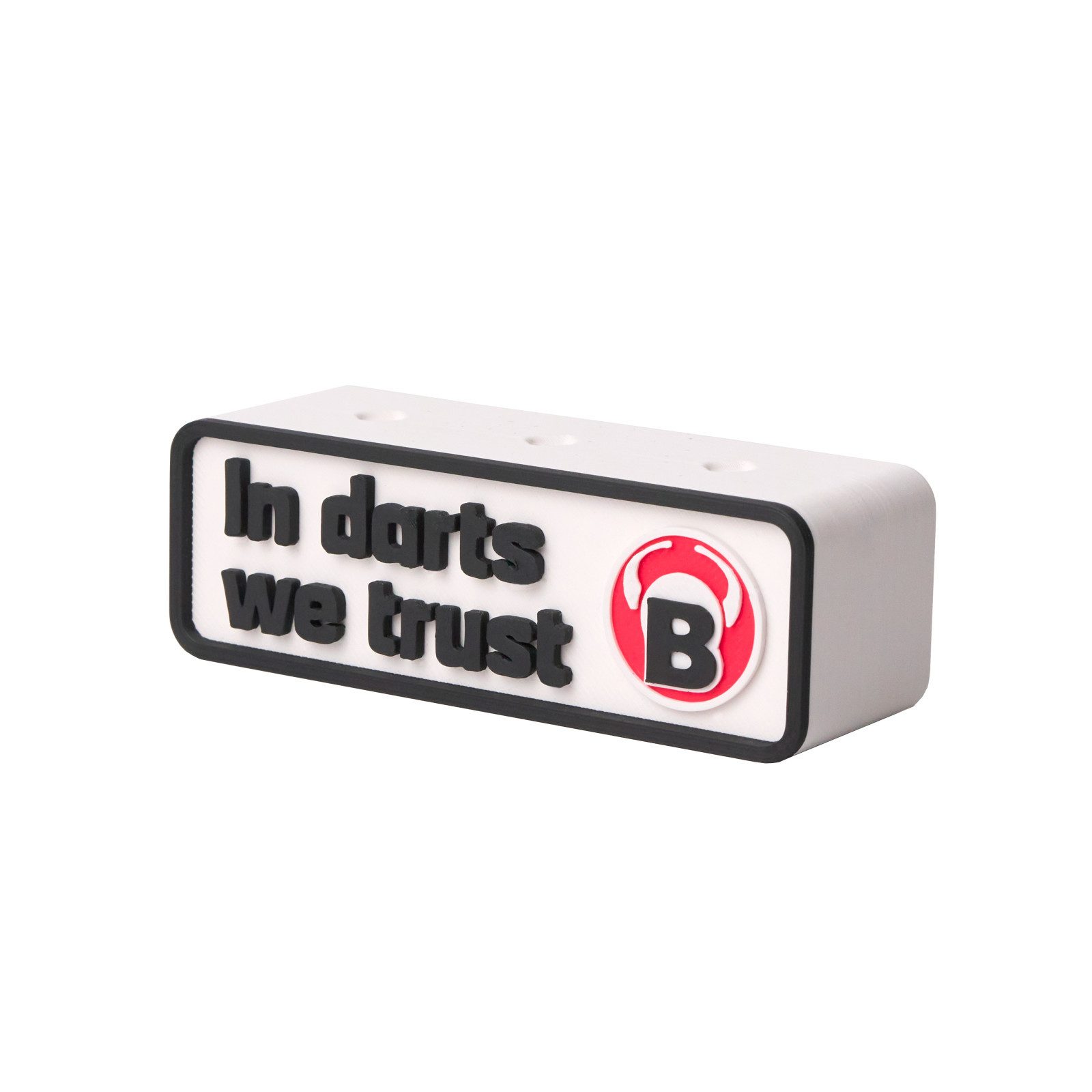 Dartpfeil BULL'S Darthalter, 1 Satz Dart, eckig, weiß