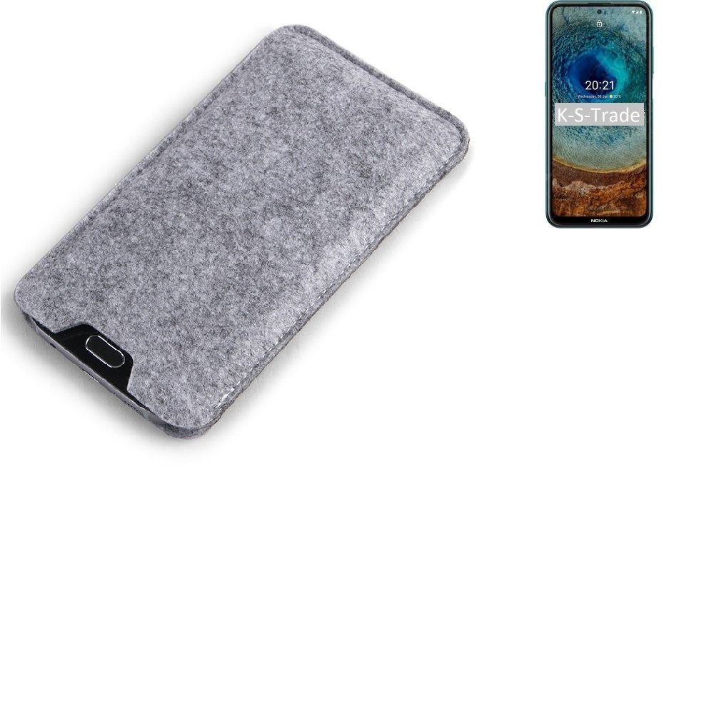 K-S-Trade Handyhülle für Nokia X10, Filz Handyhülle Schutzhülle Filztasche Filz Tasche Case Sleeve