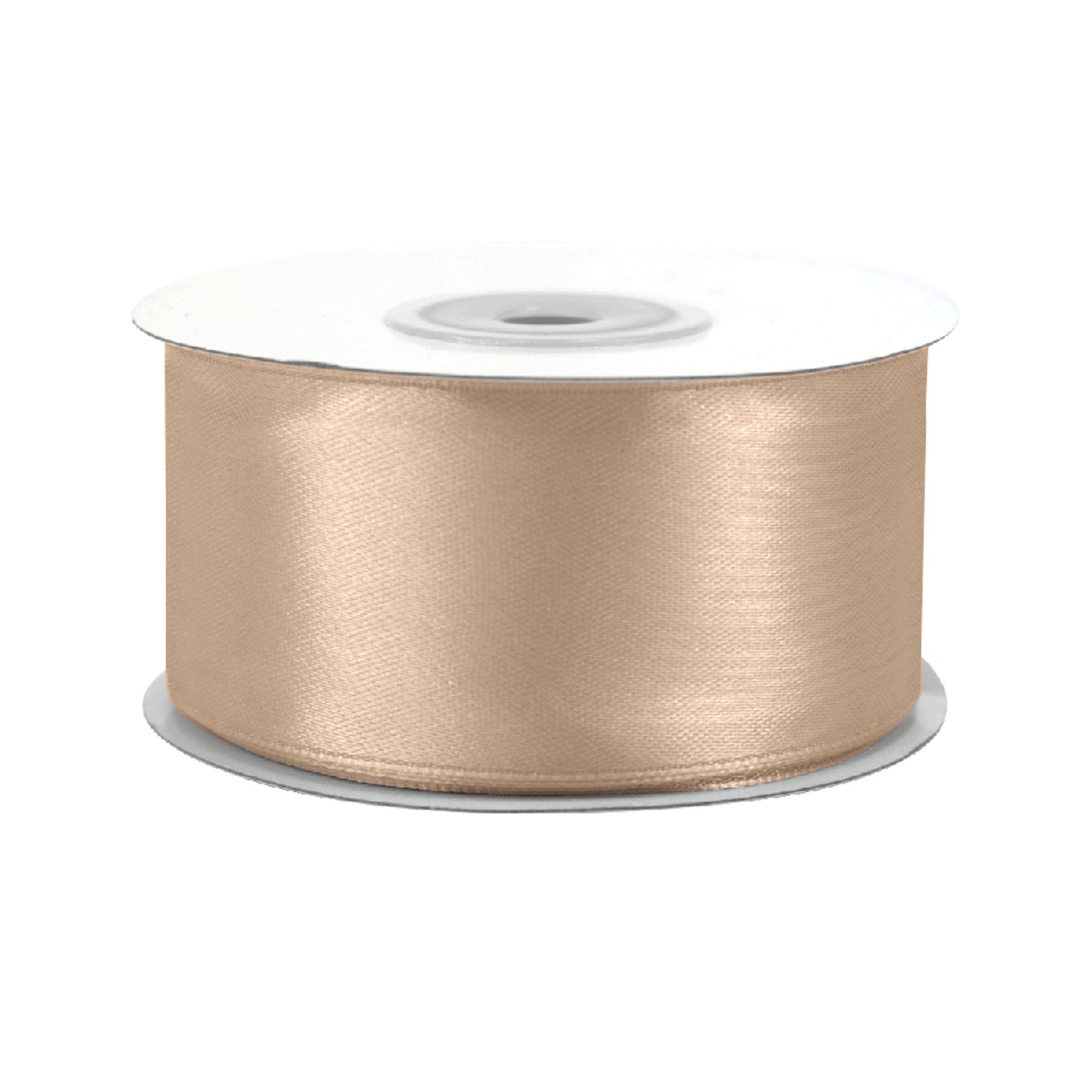 Creativery Satinband, Satinband 38mm x 25m Rolle Sand Beige