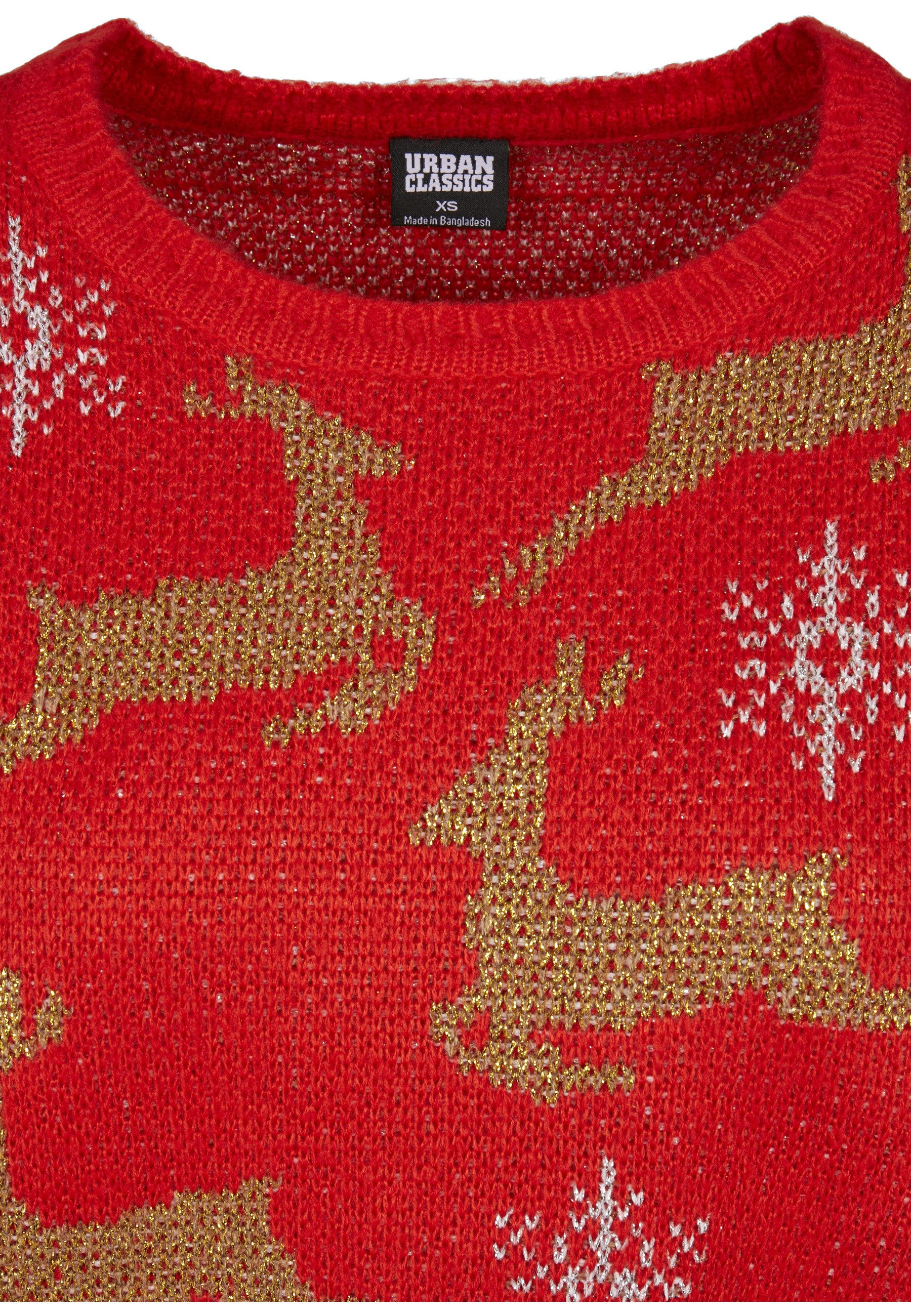 URBAN CLASSICS Rundhalspullover Urban Classics Damen Ladies Oversized Christmas Sweater (1-tlg)