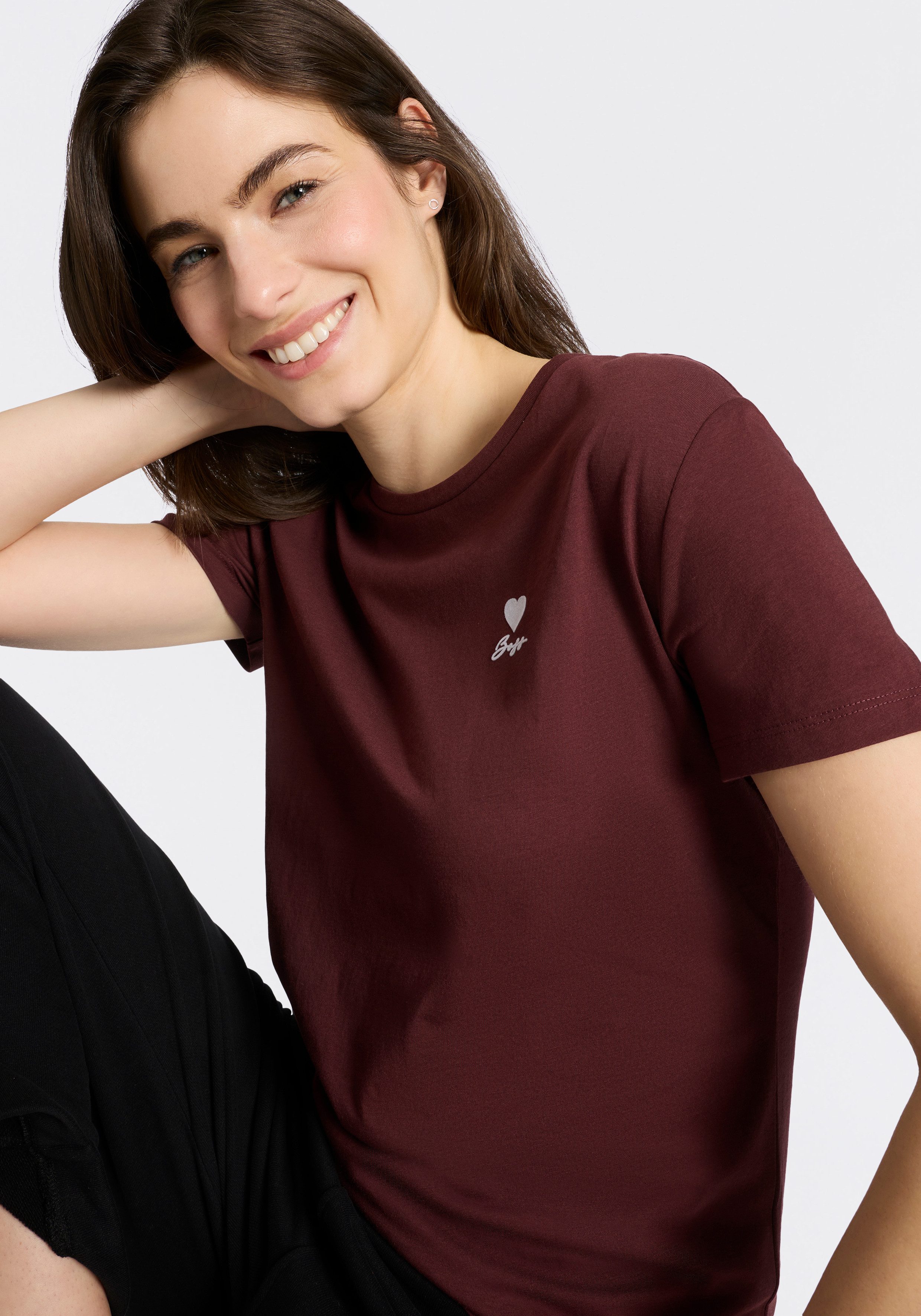 BOSS ORANGE T-Shirt Elove Premium Damenmode aus Baumwolle, Rundhals