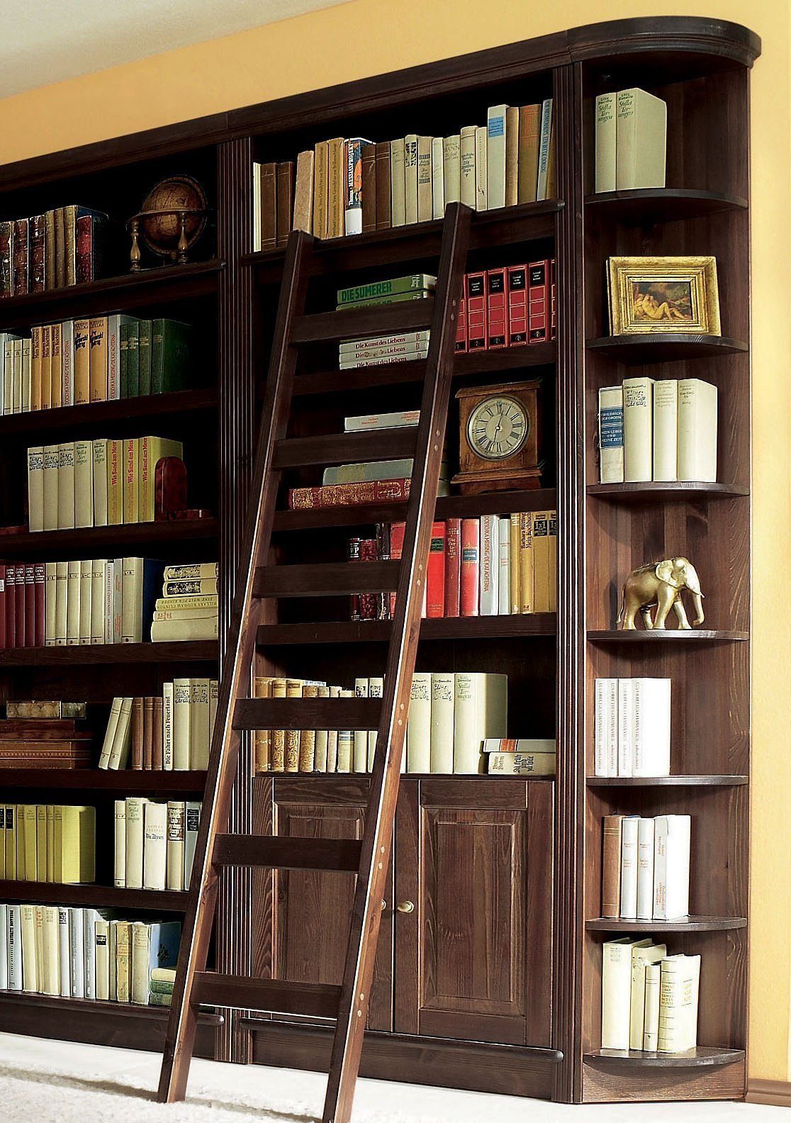Stauraum viel 2 mit aus 220 cm, Höhe Home massiver Soeren, Bücherregal Kiefer, affaire dunkelbraun Holztüren,