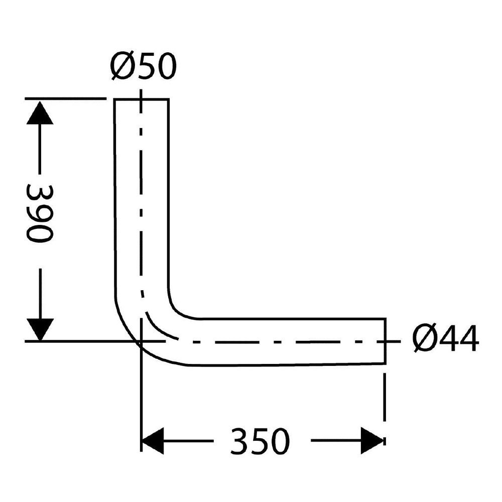 Belvit Spülkasten BV-SR1001, einzel, 1 St., Belvit Topazio Spülrohrbogen Anschlussbogen Weiß 90 Grad