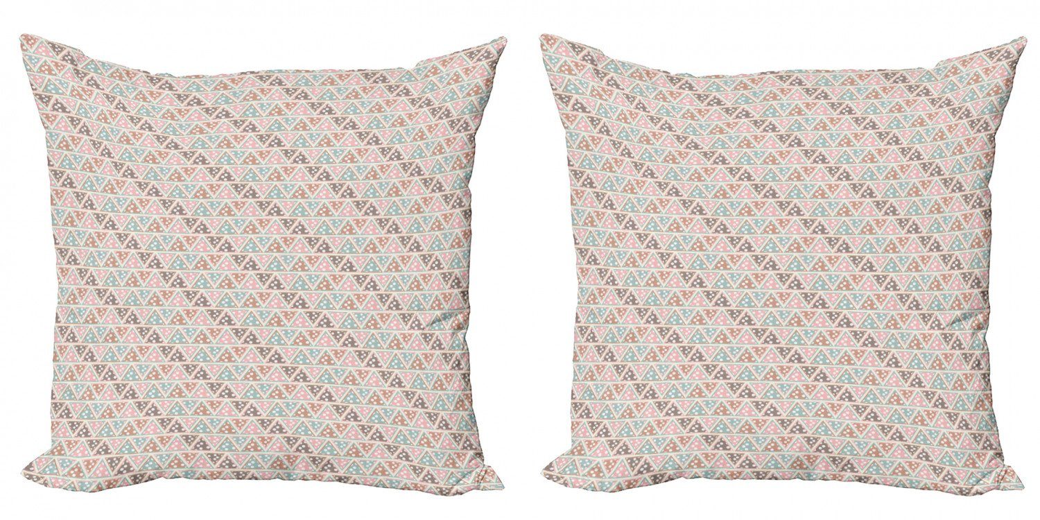 Kissenbezüge Modern Accent Doppelseitiger Digitaldruck, Abakuhaus (2 Stück), Abstrakt Pastell tonte Triangles