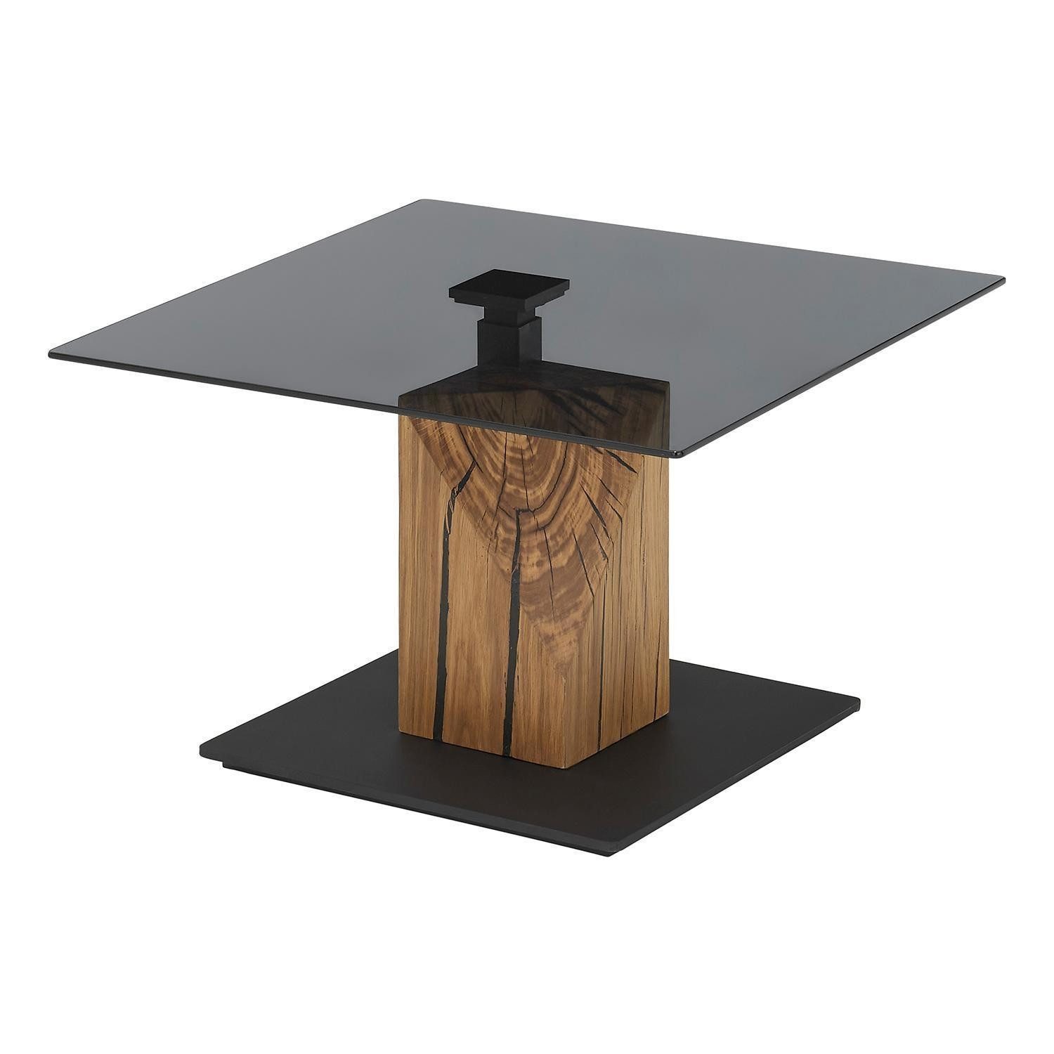 Couchtisch BALSTA, Braun, Grau, Schwarz, Glasplatte, günstig online kaufen