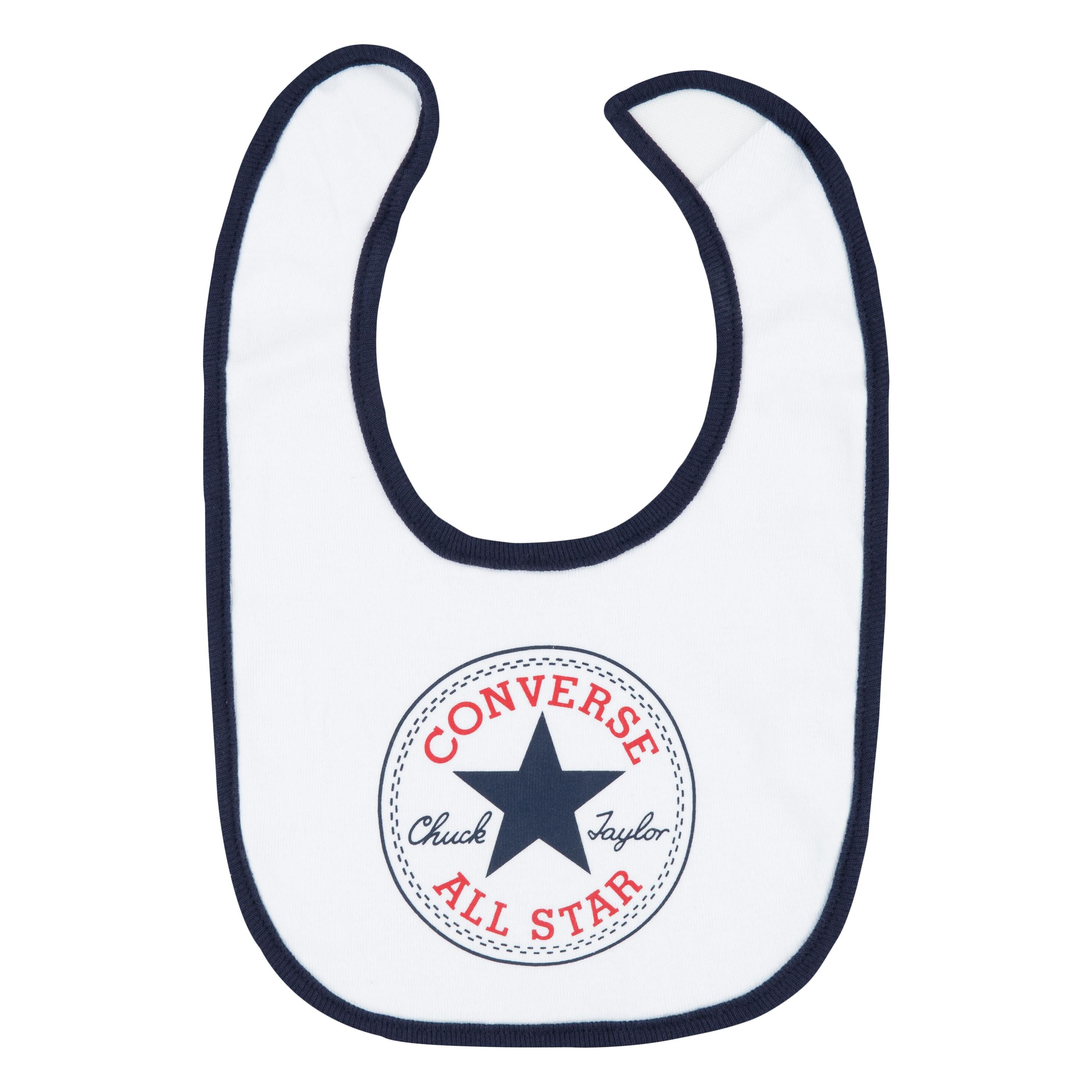 Converse Neugeborenen-Geschenkset CHUCK INFANT HAT BIB BOOTIE SET 3PC (3-tlg) für Babys