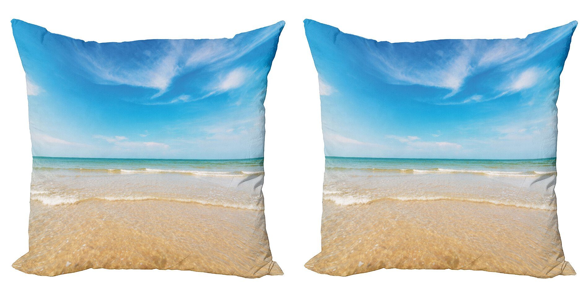 Kissenbezüge Modern Accent Doppelseitiger Digitaldruck, Abakuhaus (2 Stück), Hawaii Tropic Himmel Meer Landschaft