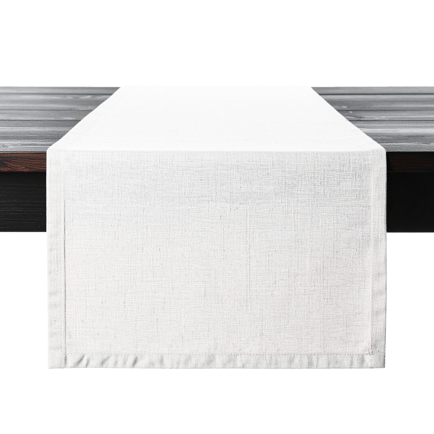 PROFLAX Tischläufer Tischläufer Proflax Leinen white 50x150 cm, gewebt