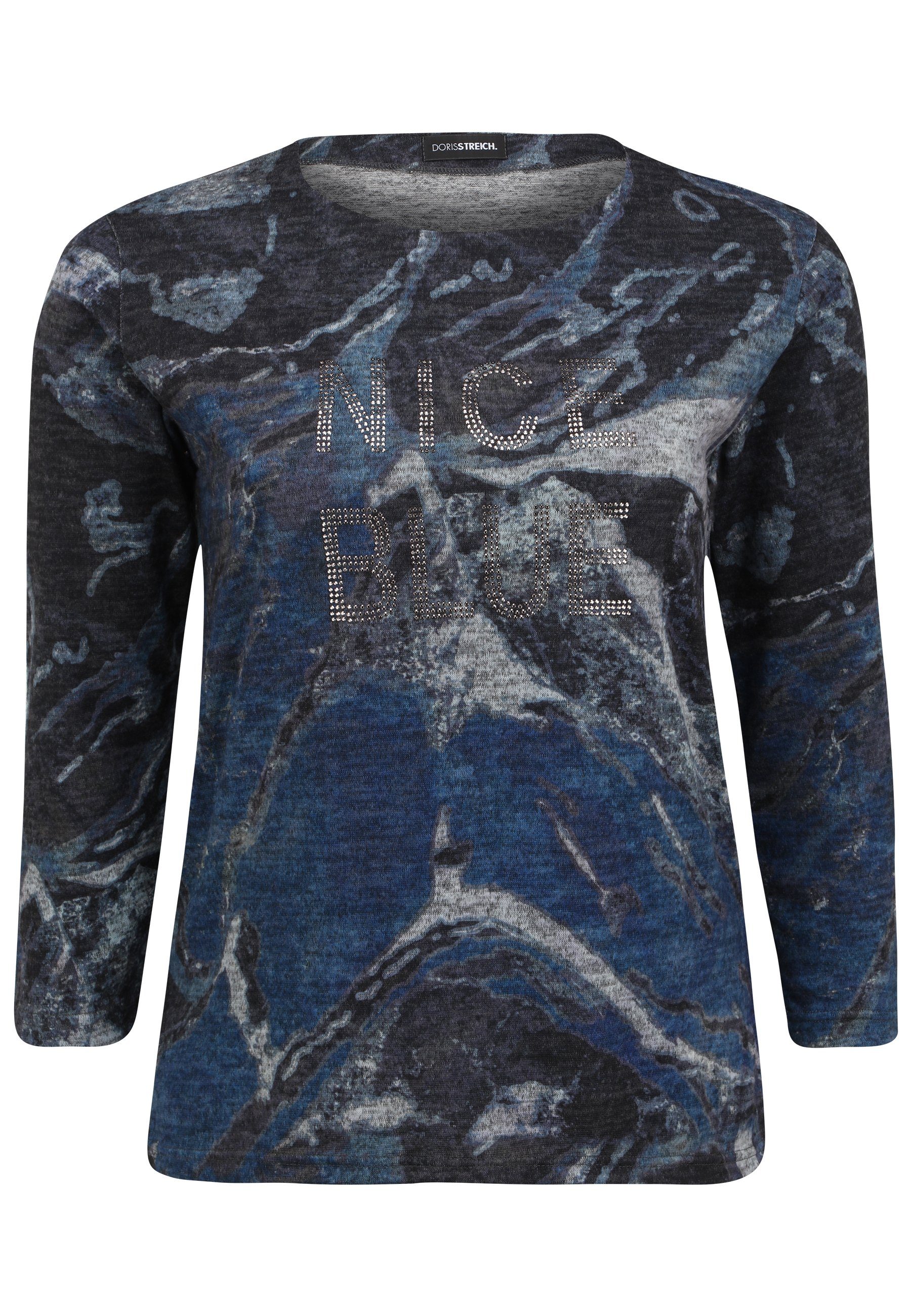 Doris Streich Sweatshirt NICE BLUE Mit Glitzersteinen Online Kaufen 