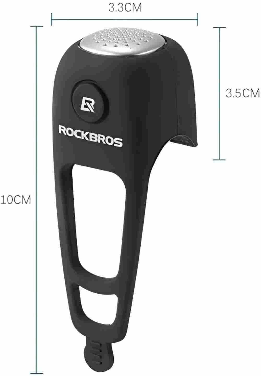 ROCKBROS Fahrradklingel Elektronisch E-Klingel Miniklingel Glocke, IPX4 Wasserdicht aus Elastischem Silikon