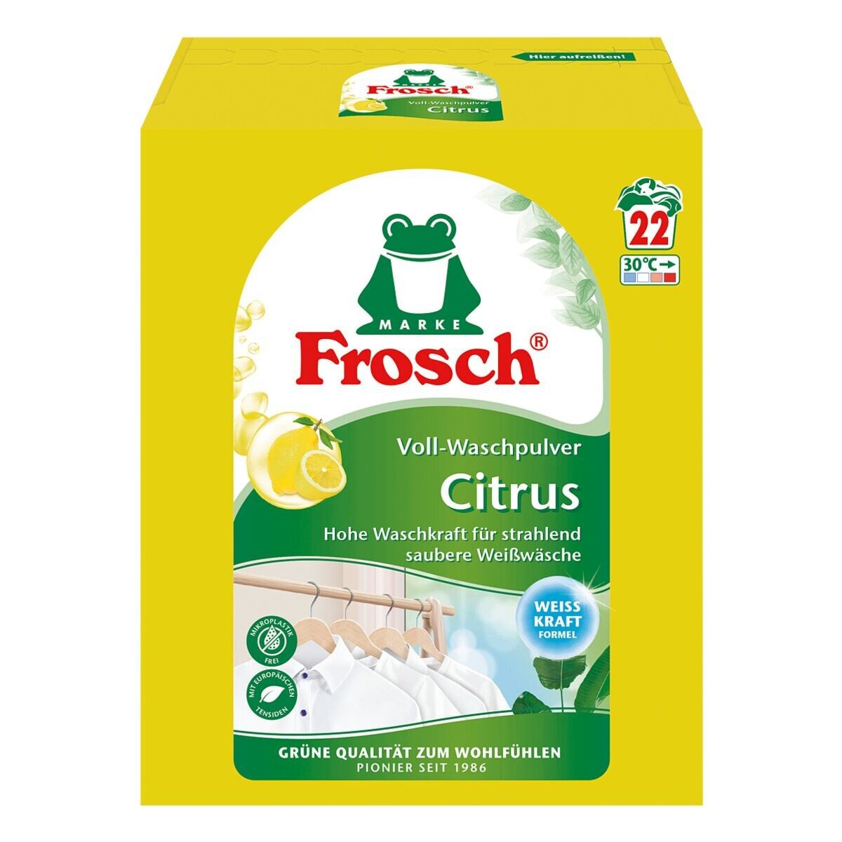 FROSCH Citrus Vollwaschmittel (22 WL, 1,45 kg)