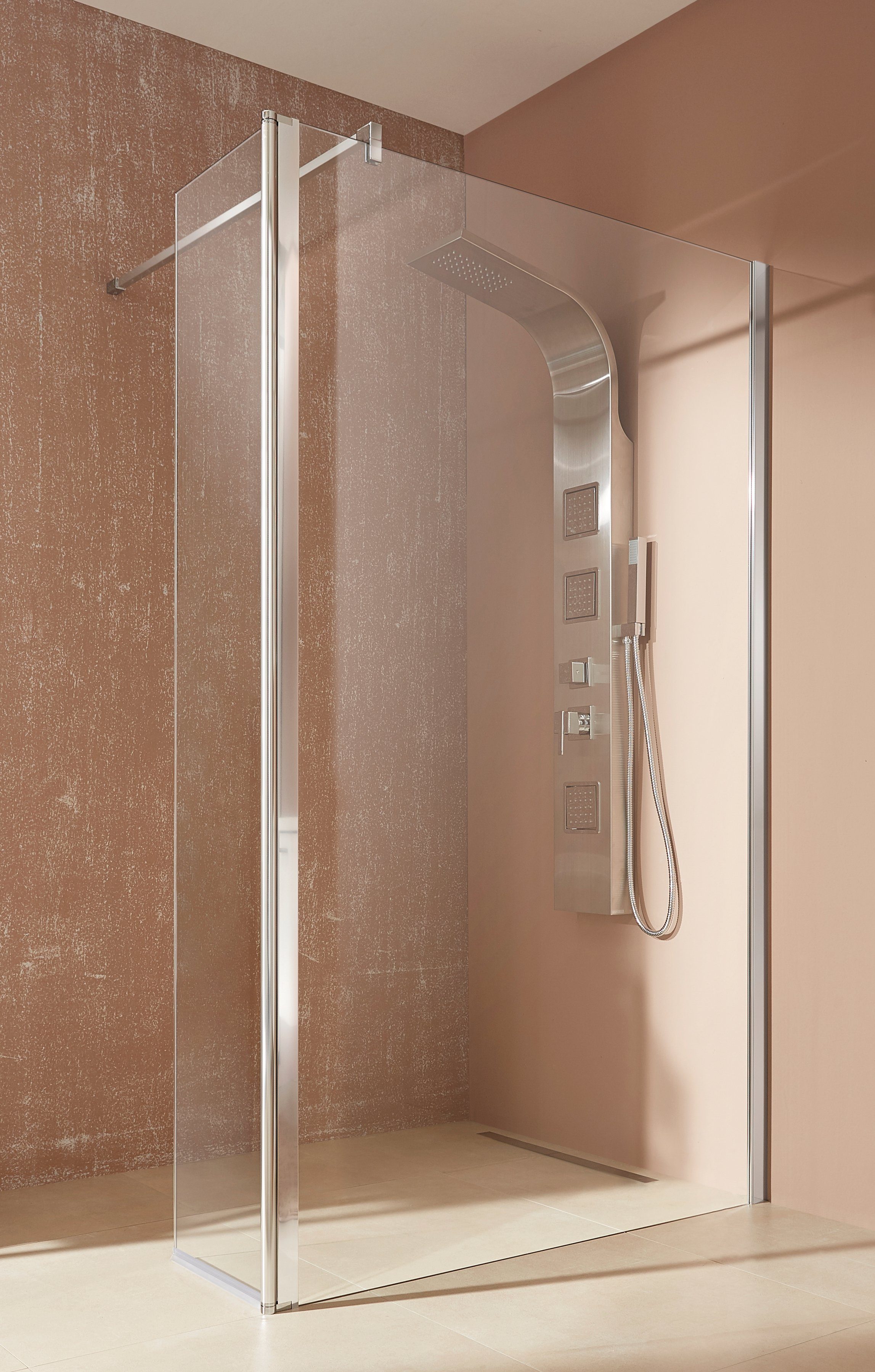 welltime Walk-in-Dusche Mailand, Einscheibensicherheitsglas, in 3 günstig online kaufen