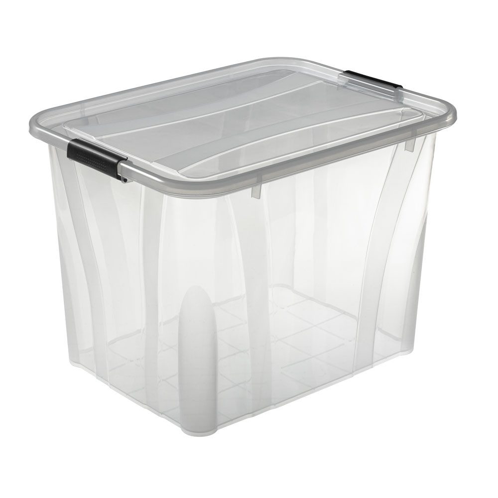 Aufbewahrungsbox Aufbewahrungsbox 27 (55 l) mit Deckel, transparent, 510 x 385 x 368 mm