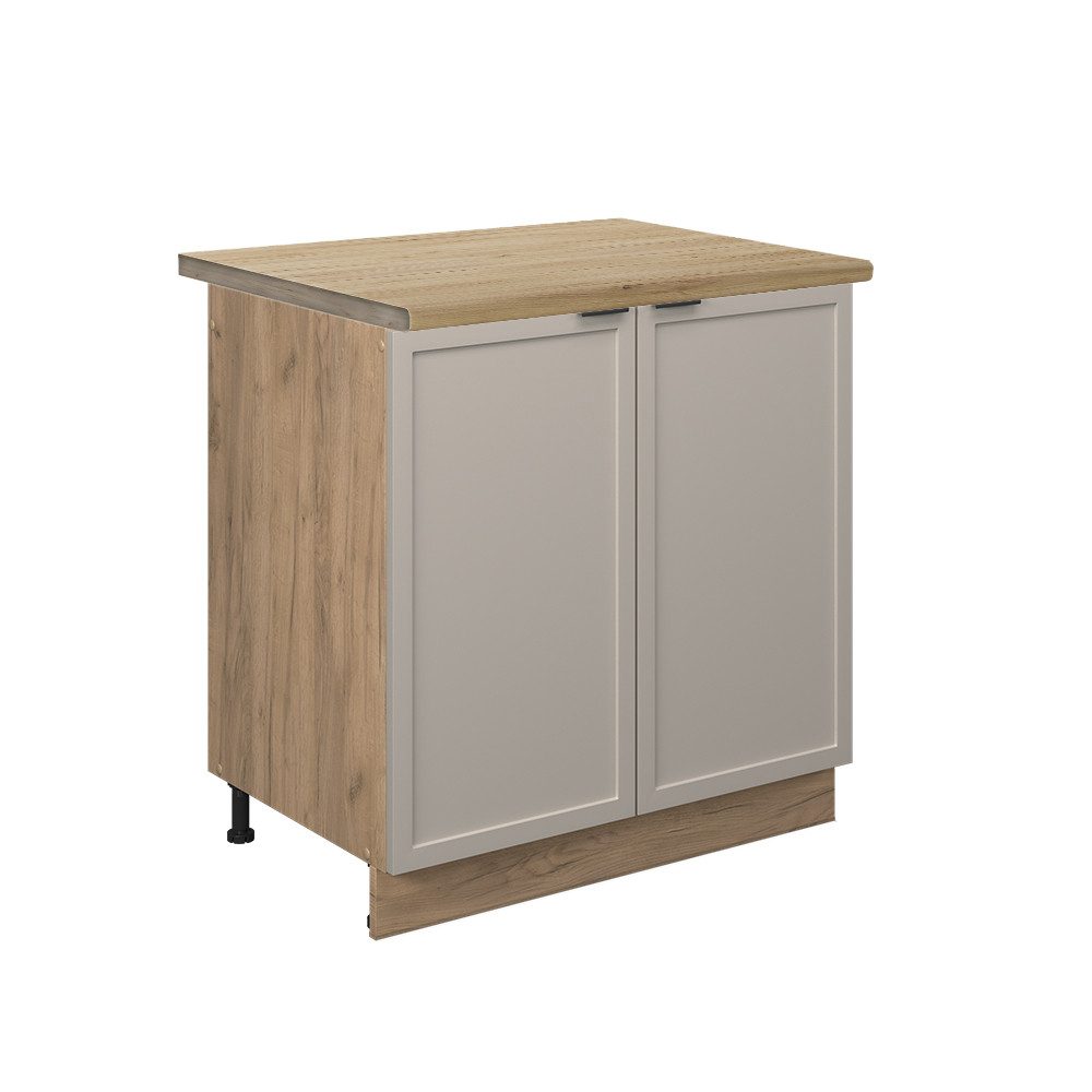 Vicco Spülenunterschrank Fame-Line, GrauBeige/Goldkraft Eiche, 80 günstig online kaufen