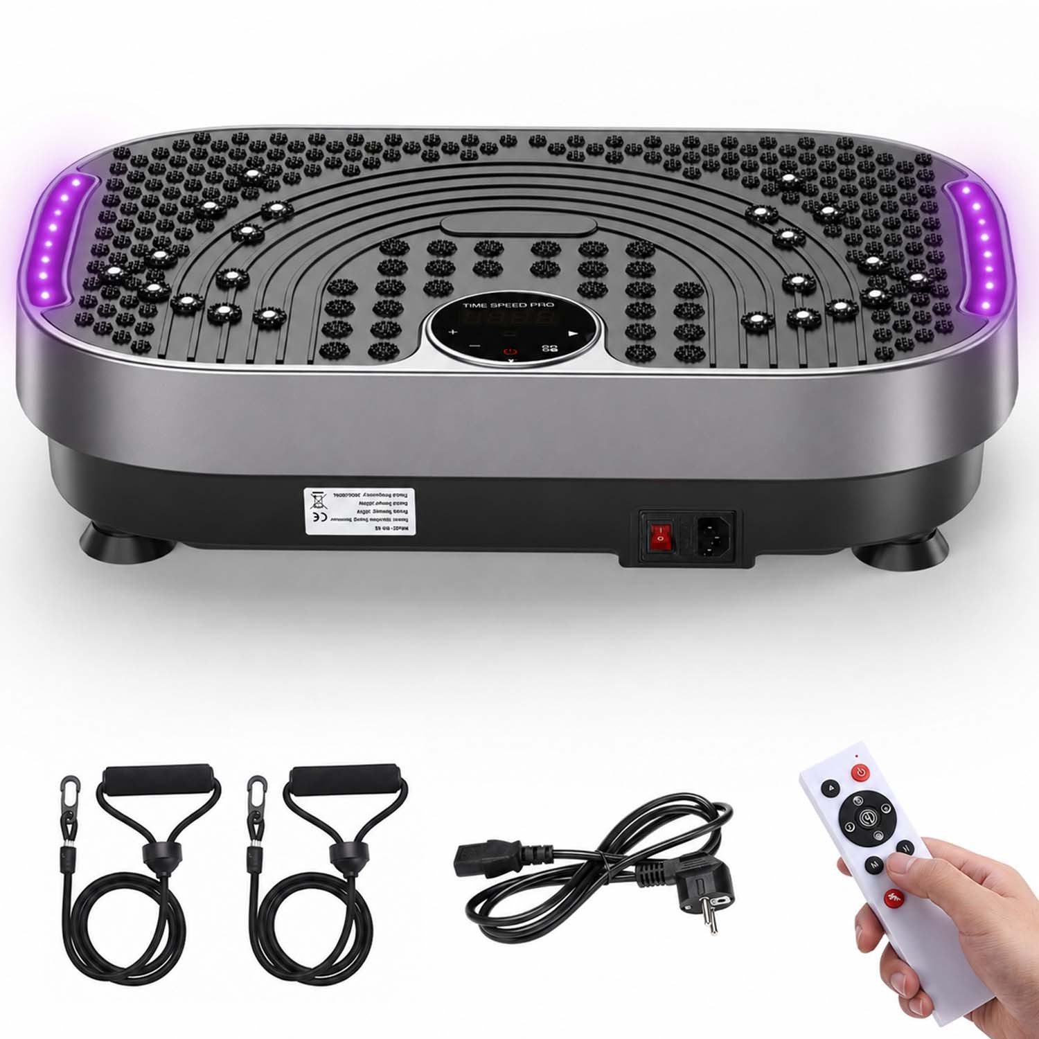 Vibrationsplatte Vibrationsplatte mit Magnetmassage, LED-Licht, Ganzkörpertraining Home