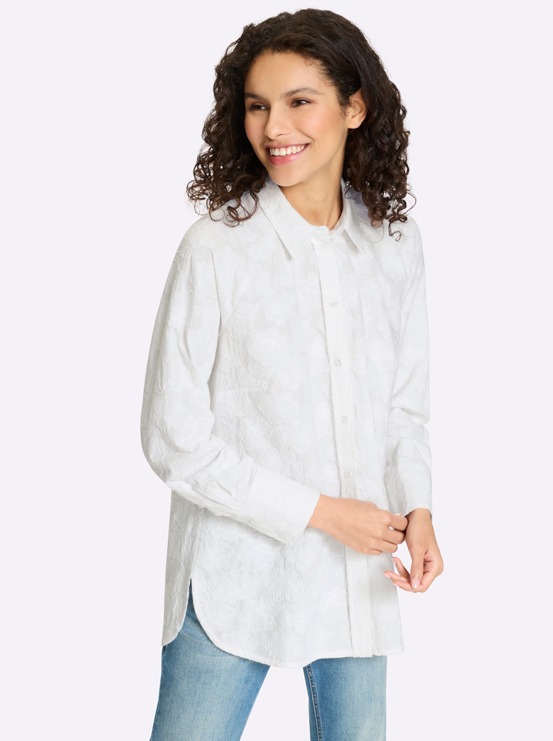 heine Klassische Bluse Bluse Langarm