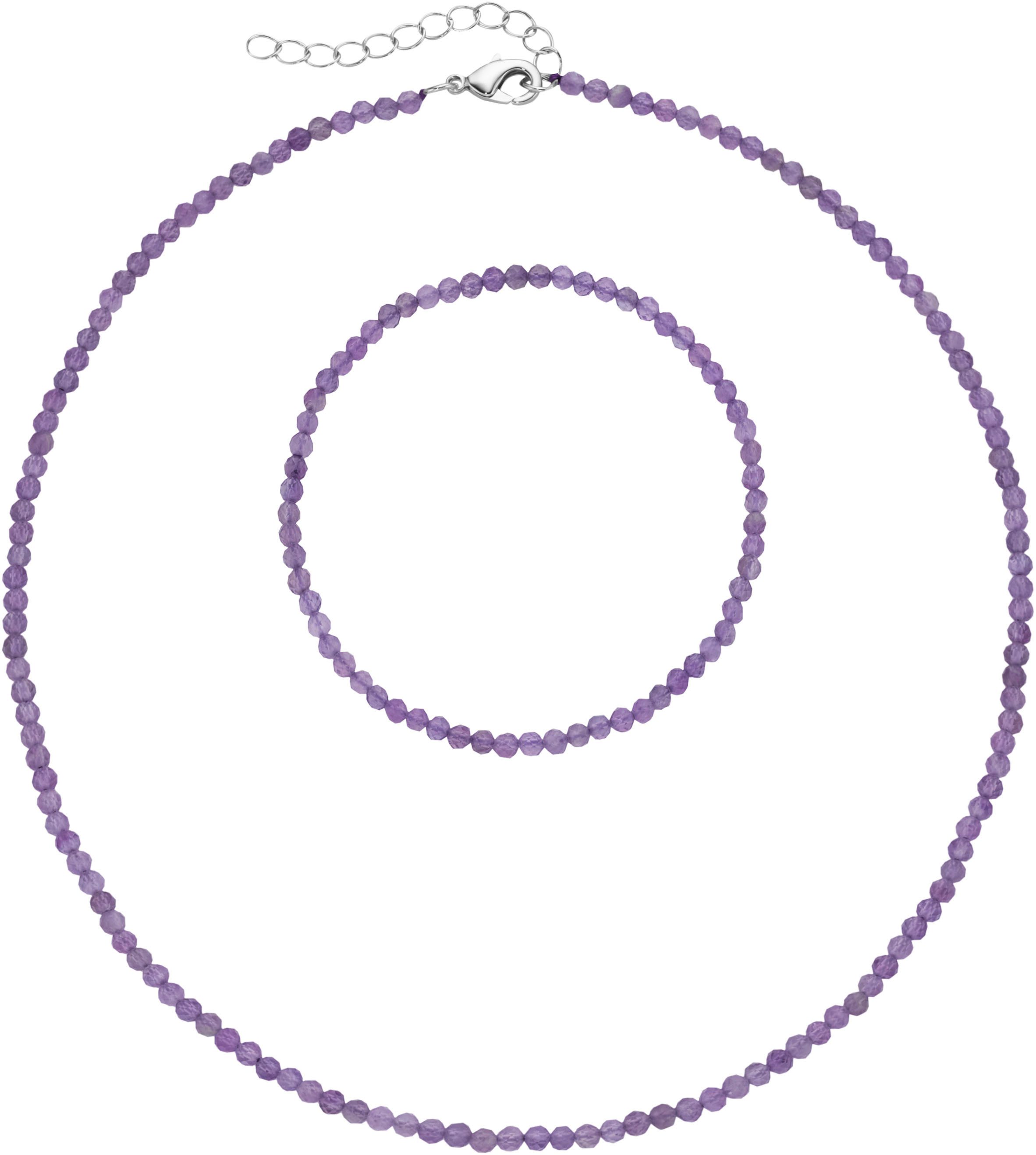 Firetti Ketten und Armband Set Multipack Schmuck Geschenk Armkette Halskette (Set, 2-tlg), facettierte Edelsteine