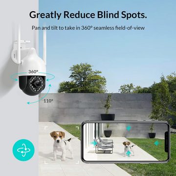 YI Überwachungskamera Outdoor WiFi Kamera mit 60ft Nachtsicht Kompatibel Überwachungskamera