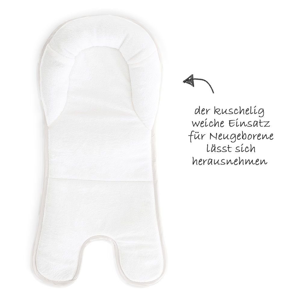 Hauck Hochstuhl Alpha Plus White inkl. Holz 4 - Babystuhl Newborn für Aufsatz (Set, St), & Geburt Neugeborene Sitzauflage Set ab