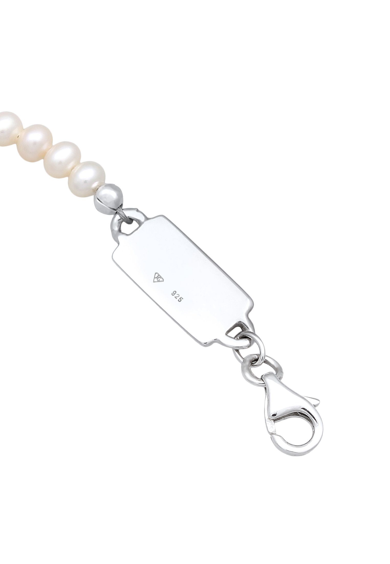 Kuzzoi Armband Süßwasserperlen Klassisch Schlicht 925 Silber