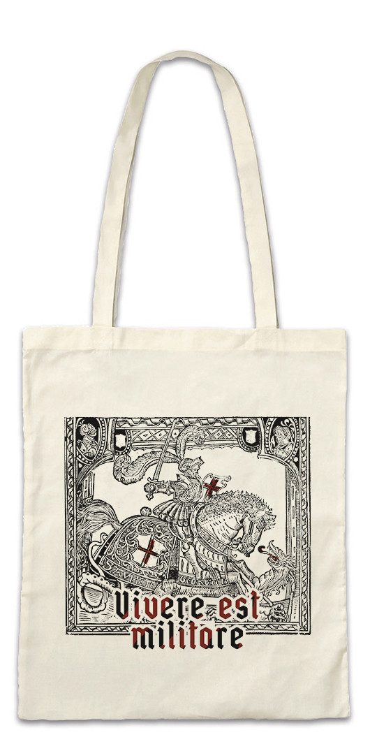 Beuteltasche Vivere Est Militare Battle Knight Stofftasche Soldier Soldier
