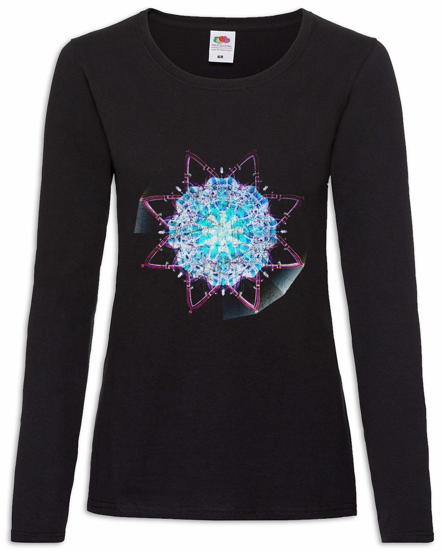 Langarmshirt Kaleidoscope II Damen Langarmshirt Crystal Kaleidoskop Psychedelic Art