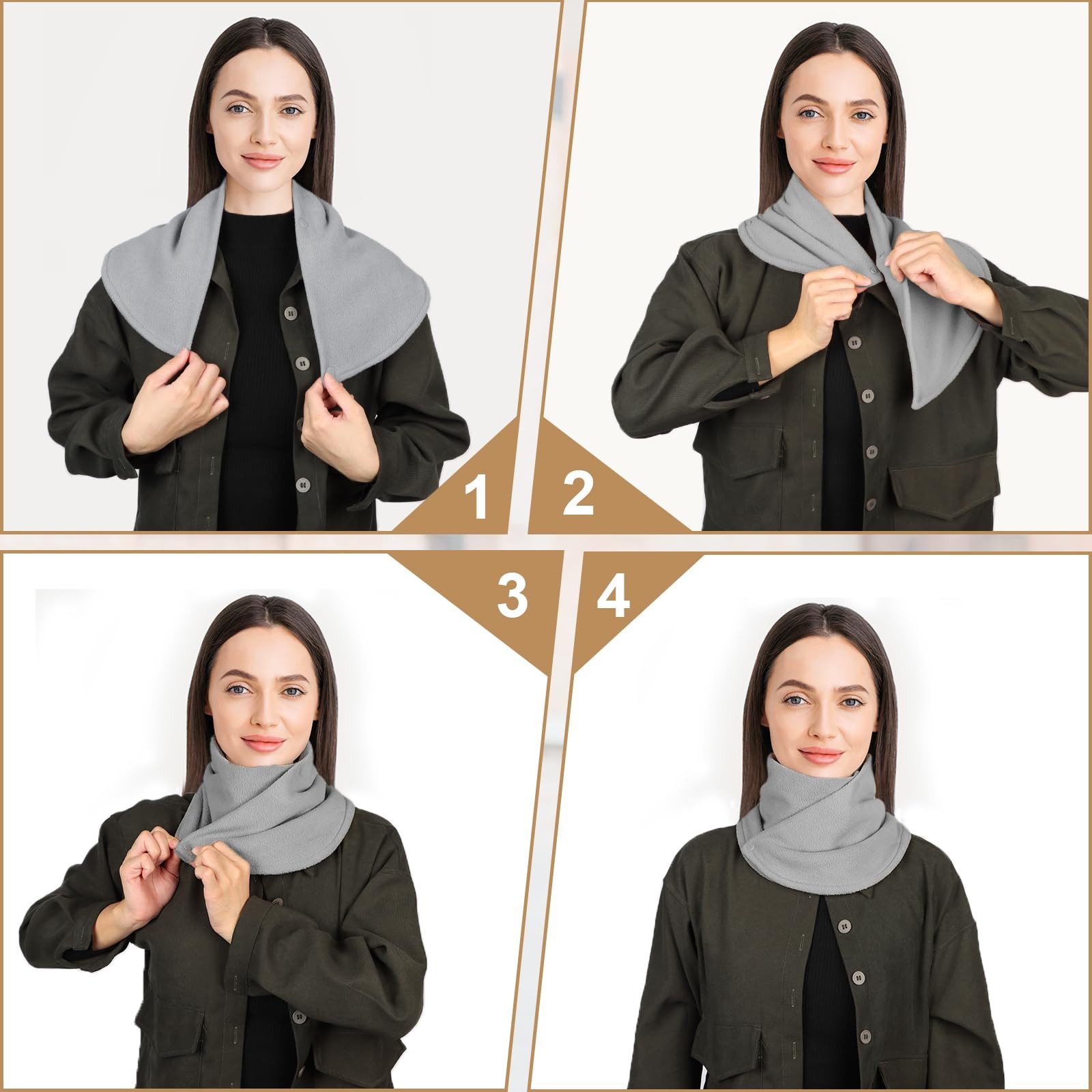 Coonoor Modeschal Multifunktionstuch Unisex Schüttelvlies Winter Warme scha günstig online kaufen