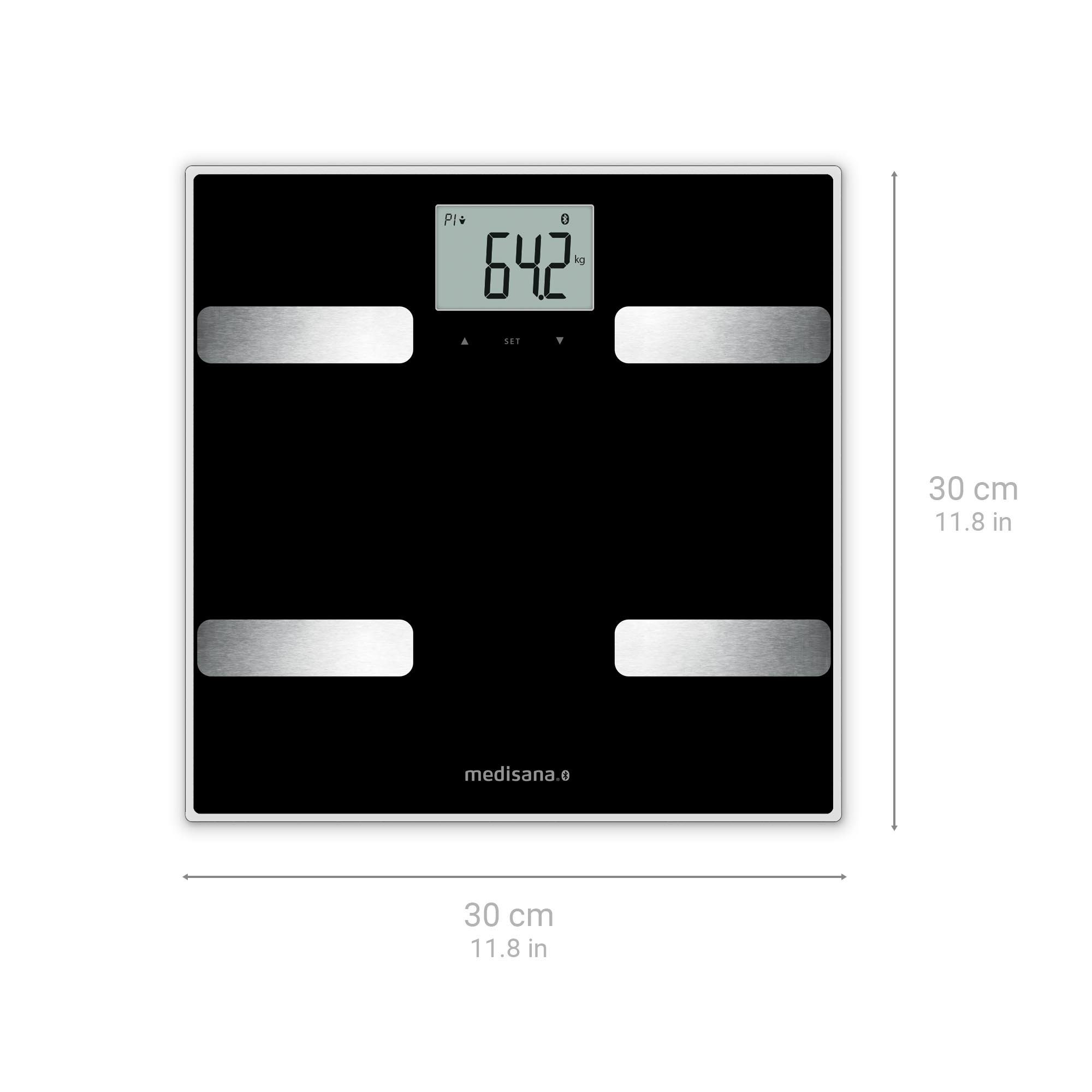 Medisana mit 180 kg App Körper-Analyse-Waage BS connect A41 schwarz