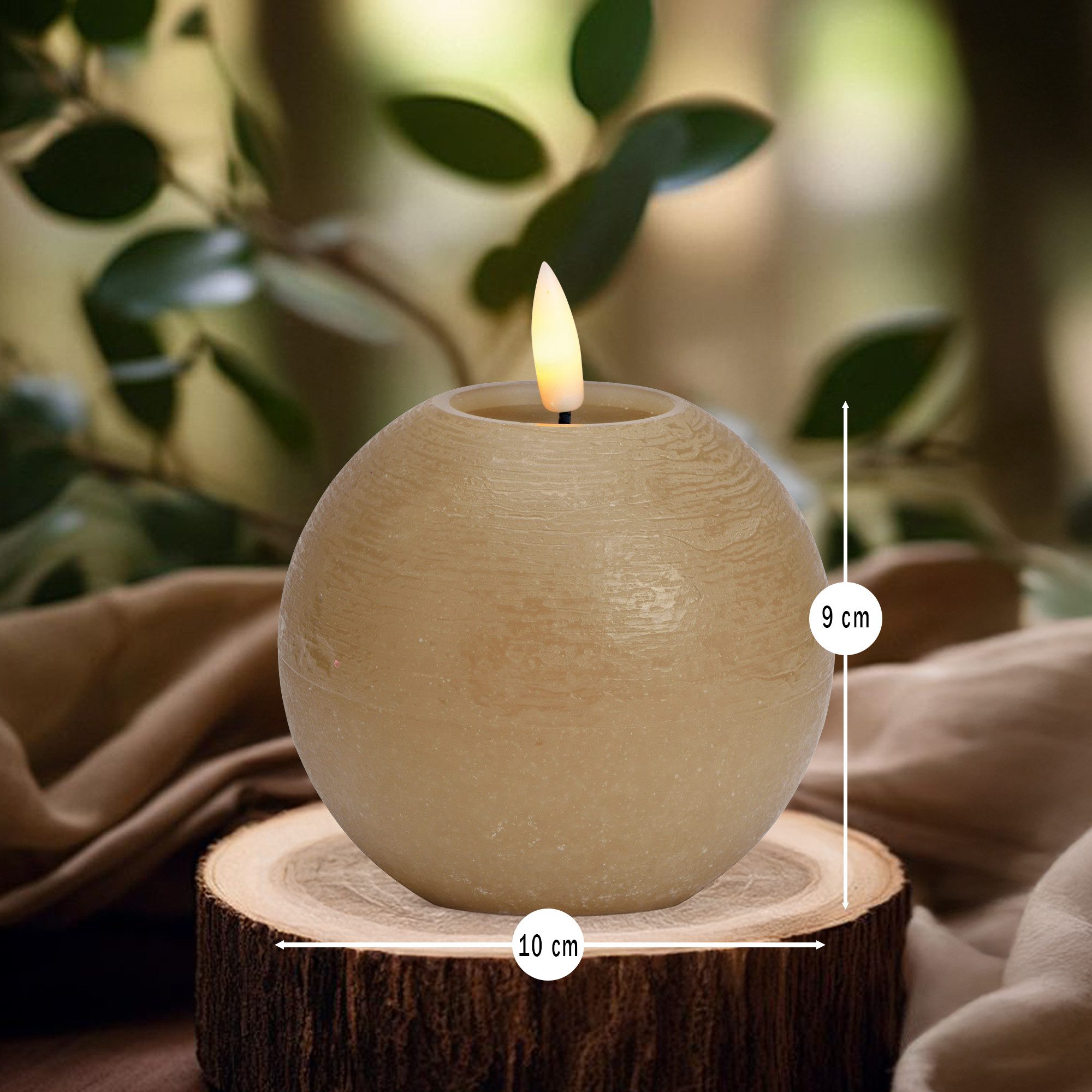 matches21 HOME & HOBBY LED-Kerze LED Kerze Kugeln 4er Set Wachs, Flackernde günstig online kaufen