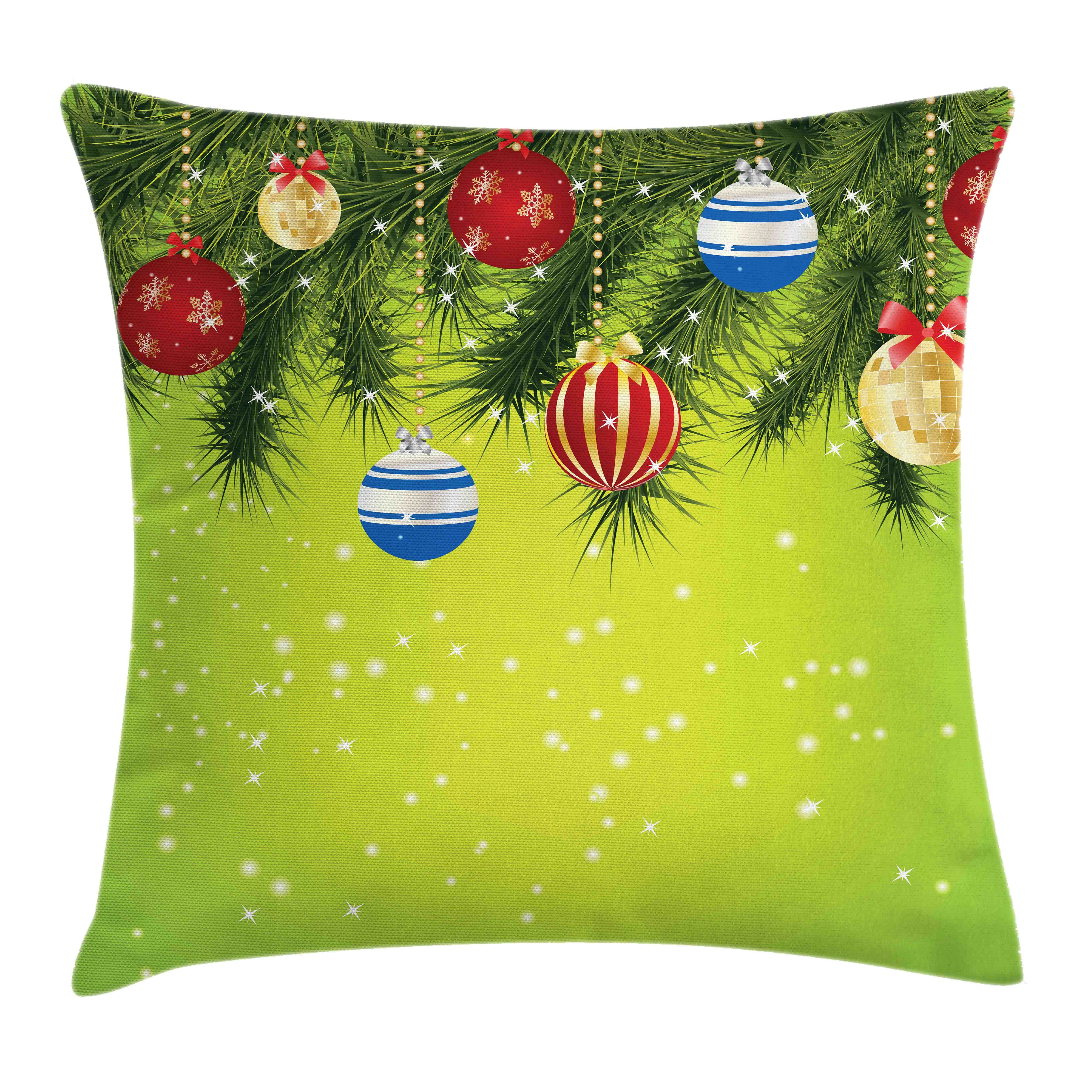 Hängende Reißverschluss Farben (1 Kissenbezüge Weihnachten Abakuhaus Verzierungen Beidseitiger Druck, Farbfesten Stück), Kissenhülle mit