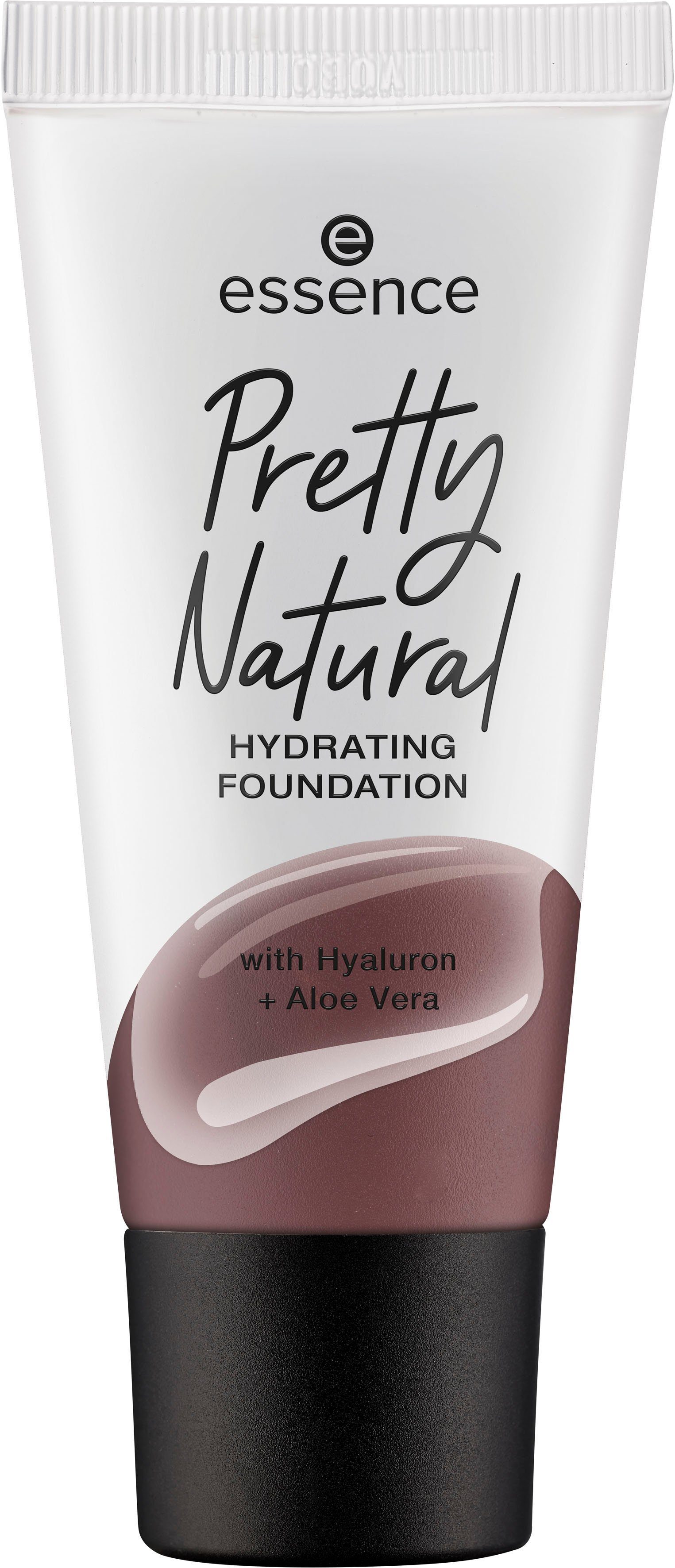 3-tlg. Natural Pretty Essence Foundation HYDRATING, Neutral Chocolate