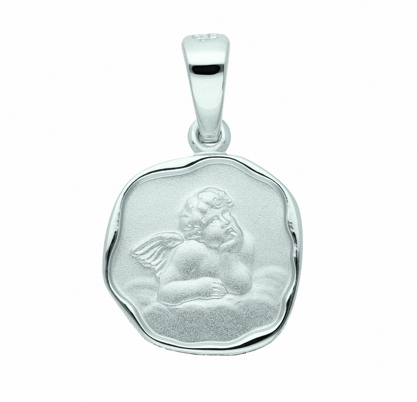 Adelia´s Kettenanhänger Medaille Amor 925 Silber, Silberanhänger Amor