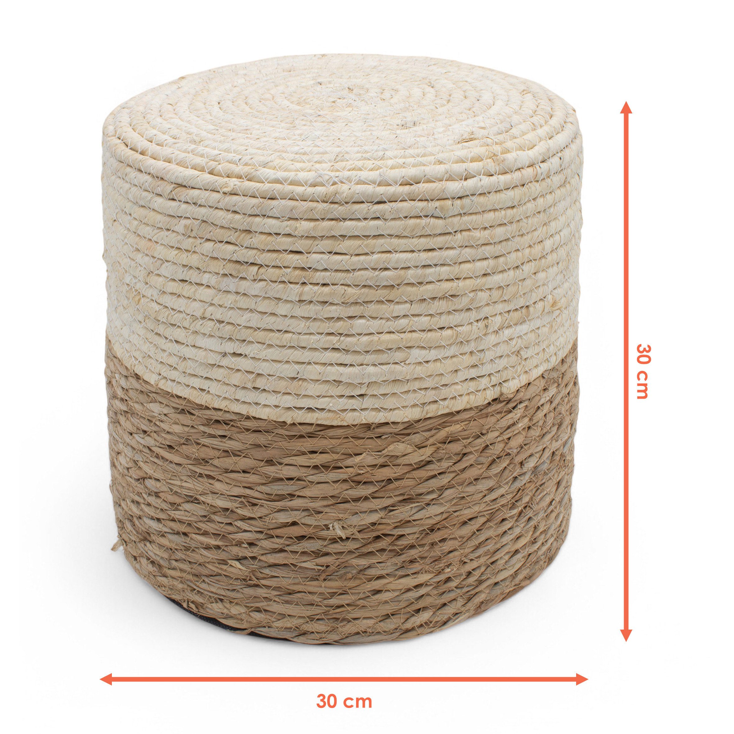 Spetebo Sitzhocker Seegras - 30 cm günstig online kaufen