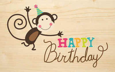 Biodora Geburtstagskarte Holzgrusskarte Happy Birthday
