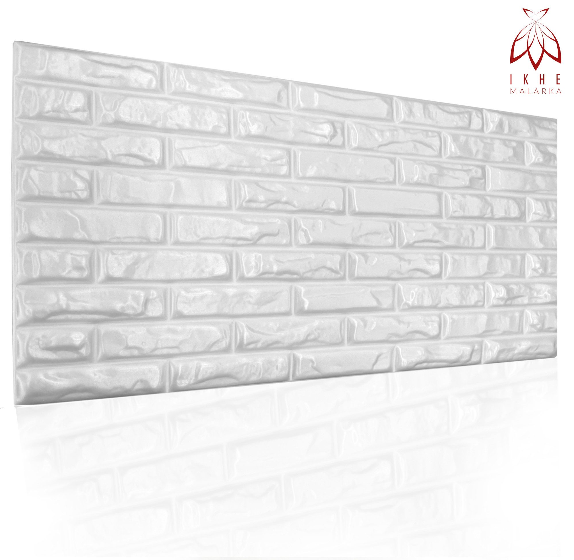 IKHEMalarka 3D Wandpaneel 4,10,16 Quadratmeter Polystyrol Deckenpaneele XL Brick, BxL: 50,00x100,00 cm, 0,50 qm, (8-tlg) Ziegeloptik Steinoptik Backstein Wandpaneele