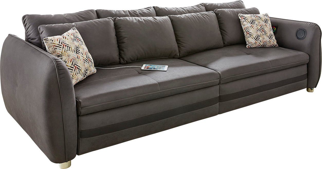 Jockenhöfer Gruppe Big-Sofa, inklusive RGB-LED-Beleuchtung und Soundsystem  inklusive Bluetooth