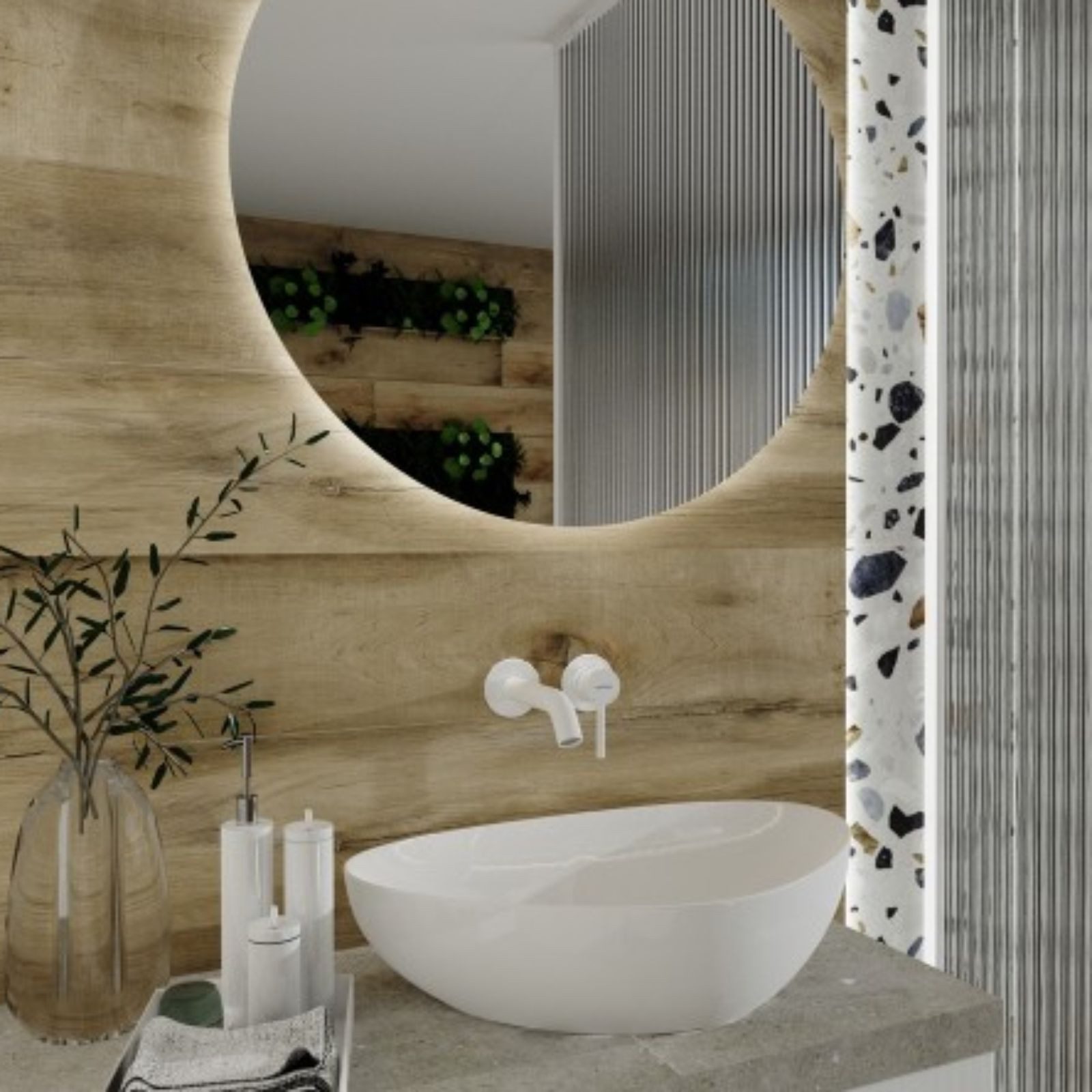 Waschbecken Aufsatzwaschbecken TRIANGO, dreieckig (590×390×135 mm), ohne Überlauf ohne Hahnlochbohrung glänzend weiß
