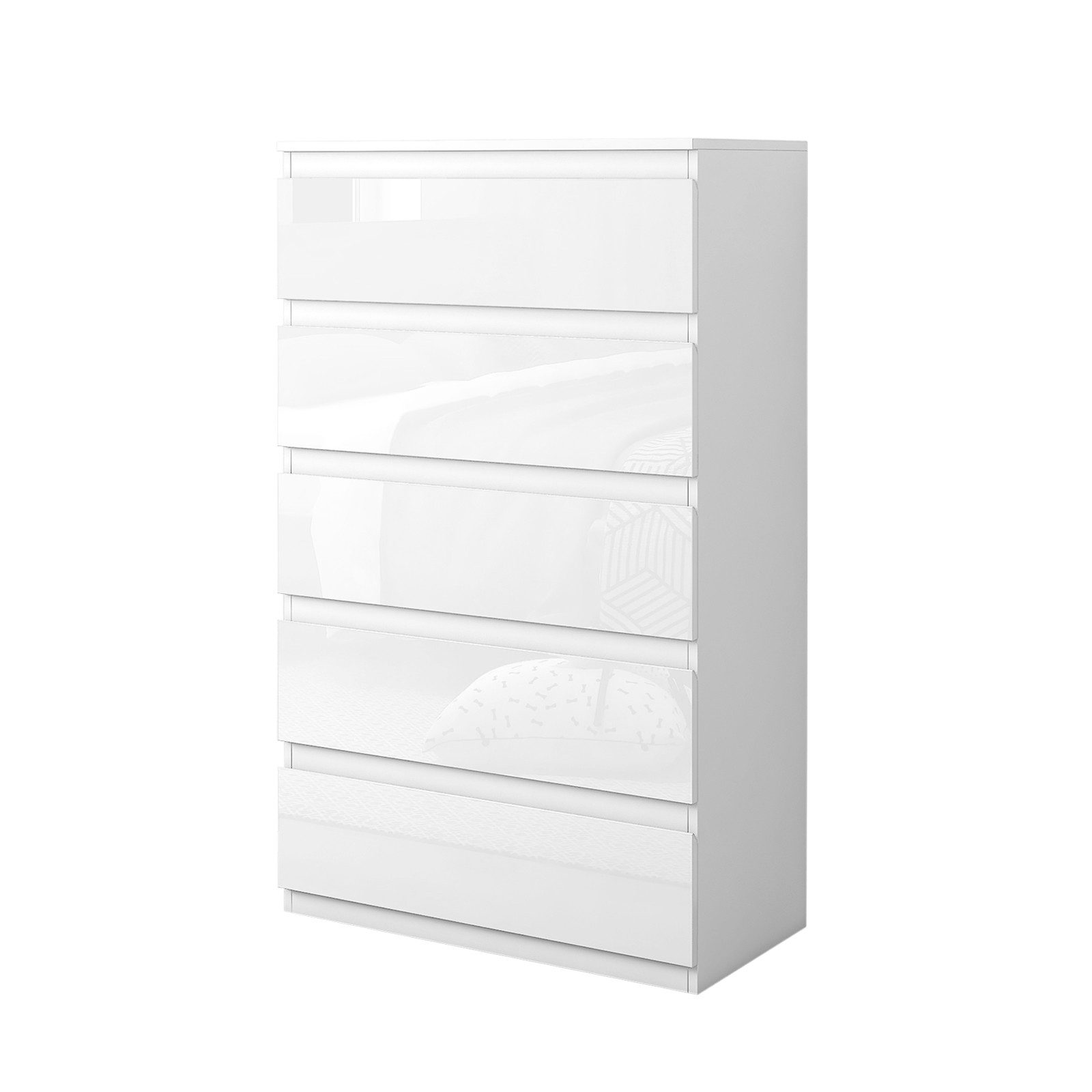 HTI-Living Sideboard Sideboard Kenji 5 Schubladen Hochglanz Weiß (Stück, 1 günstig online kaufen