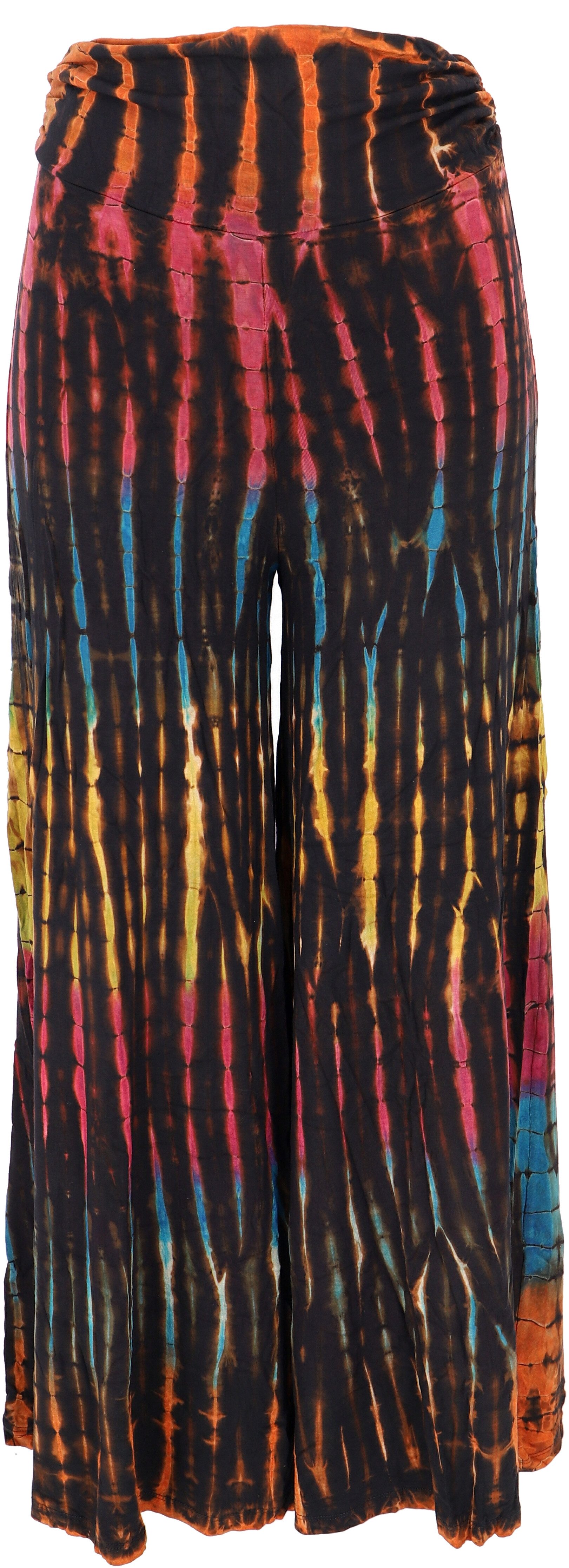 Guru-Shop Hose & Shorts Weite Batikhose, Unikat Boho Schlaghose,.. alternative Bekleidung