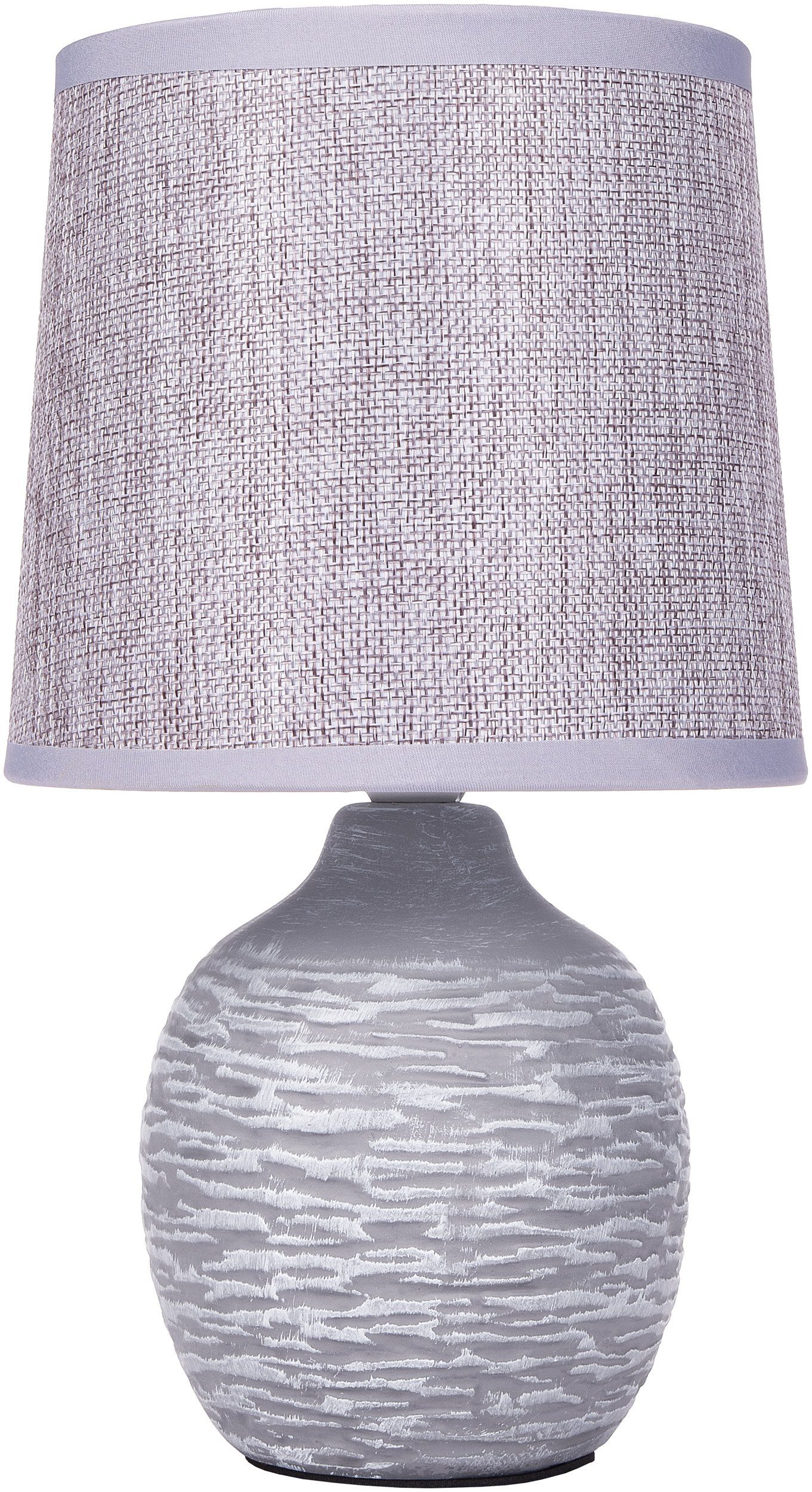 BRUBAKER Tischleuchte Designer Nachttischlampe Grau, Tischlampe, günstig online kaufen