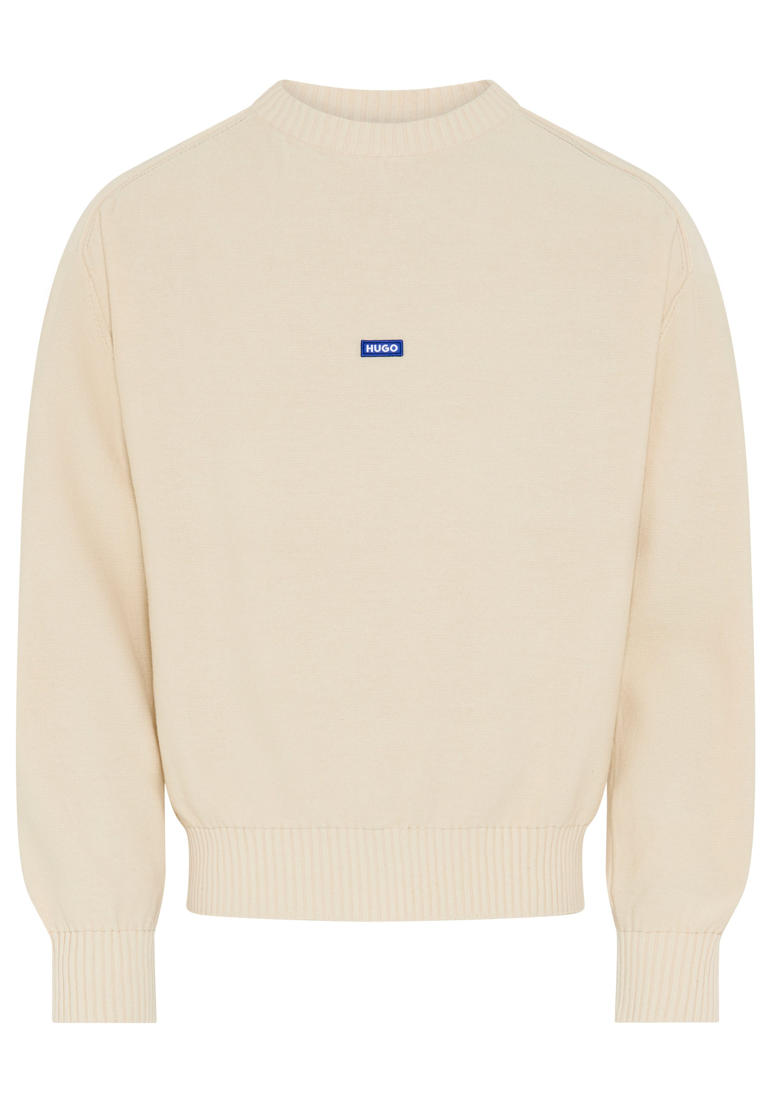 HUGO Blue Strickpullover Relaxed Fit, Rundhalsausschnitt, softe Strickqualität