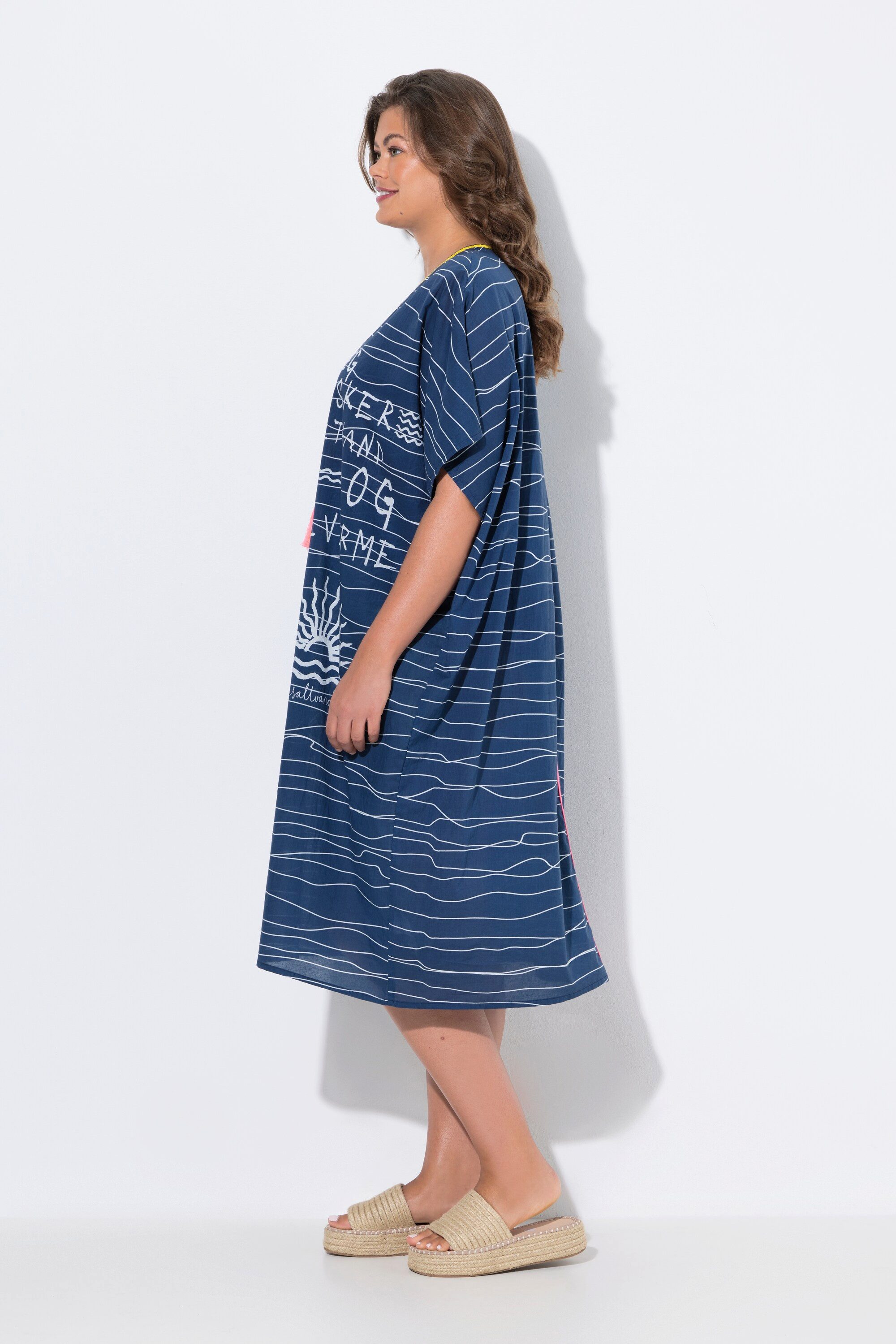 Laurasøn Jerseykleid Kaftan 1/2-Arm Rundhals