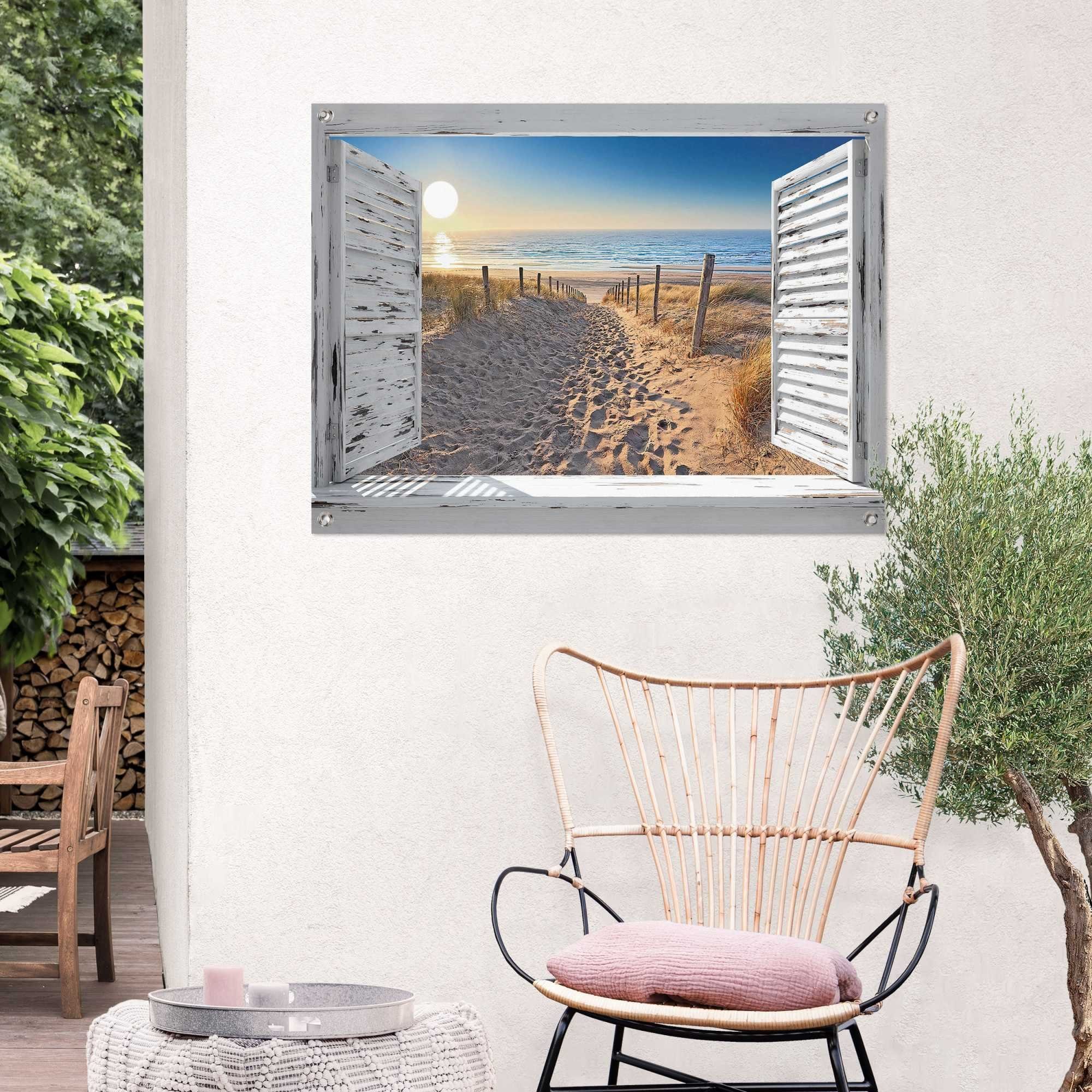 Reinders! Poster Dünenpfad durch das Fenster, Outdoor für Garten oder Balkon