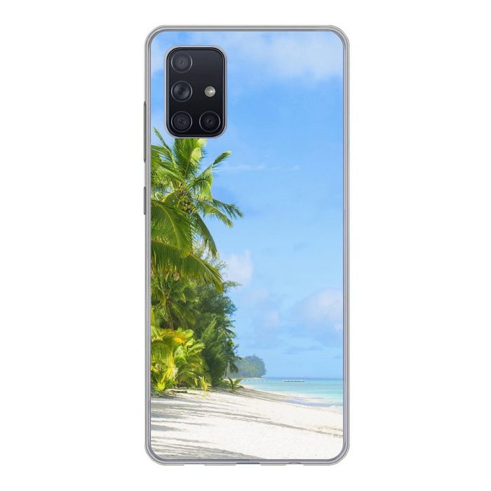 MuchoWow Handyhülle Palme - Tropisch - Insel Handyhülle Samsung Galaxy A51 5G Smartphone-Bumper Print Handy