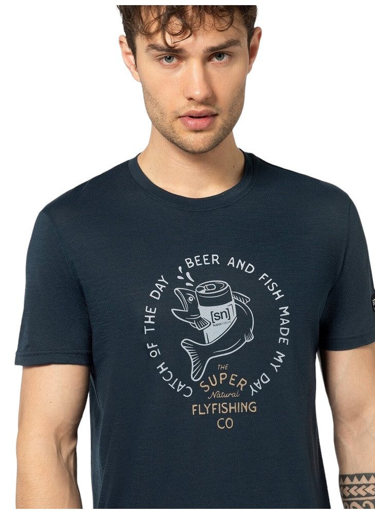 SUPER.NATURAL T-Shirt Juhos Finest Tee - dunkelblau/grau Herren günstig online kaufen